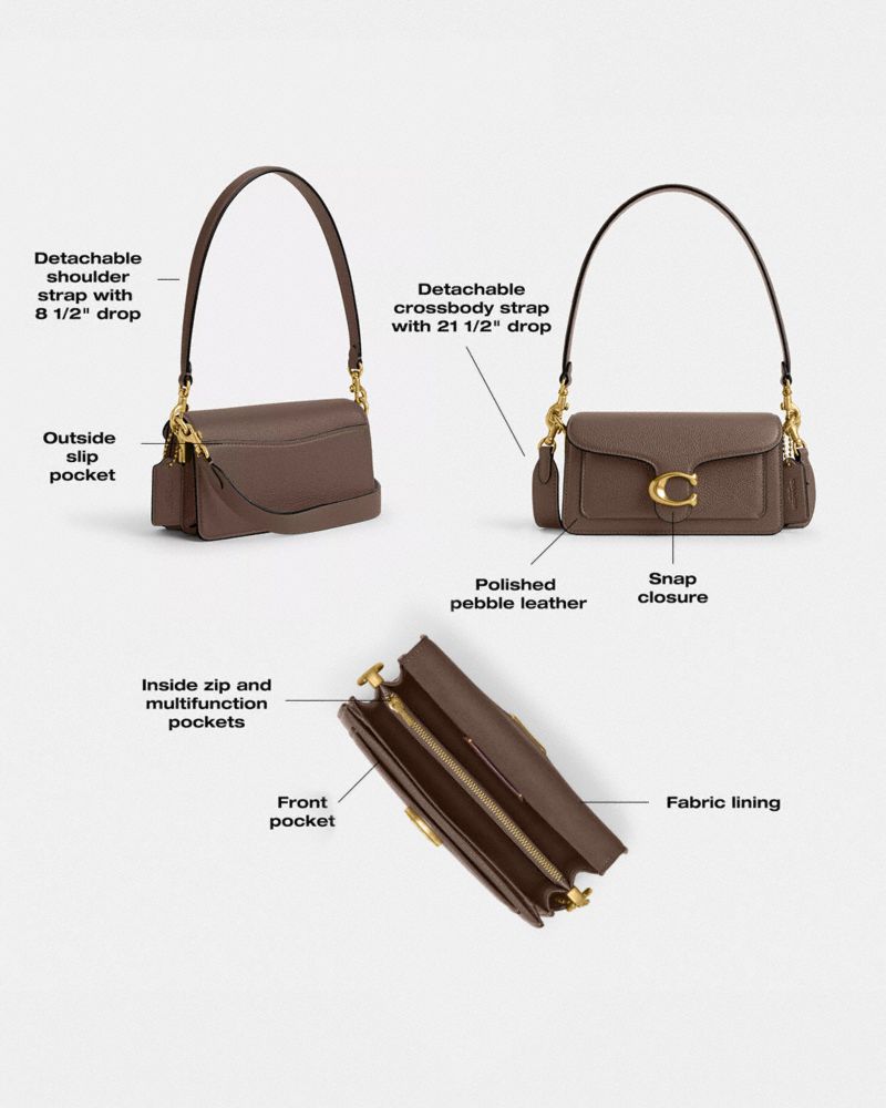 Coach Tabby Shoulder Bag 20 Brass Dark Stone