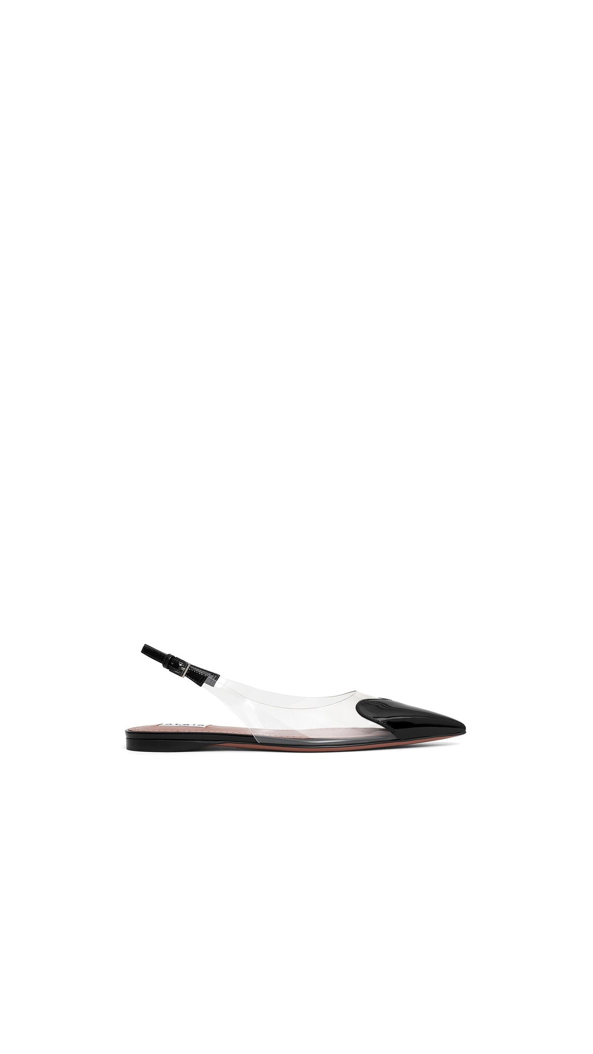 Alaïa Le Cœur Flat Slingbacks In Patent Calfskin