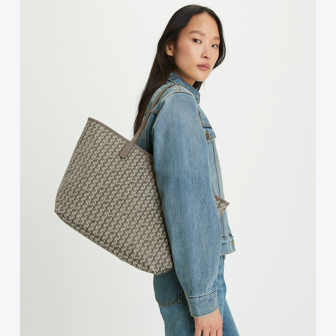 Tory Burch Ever-Ready Zip Tote Zinc