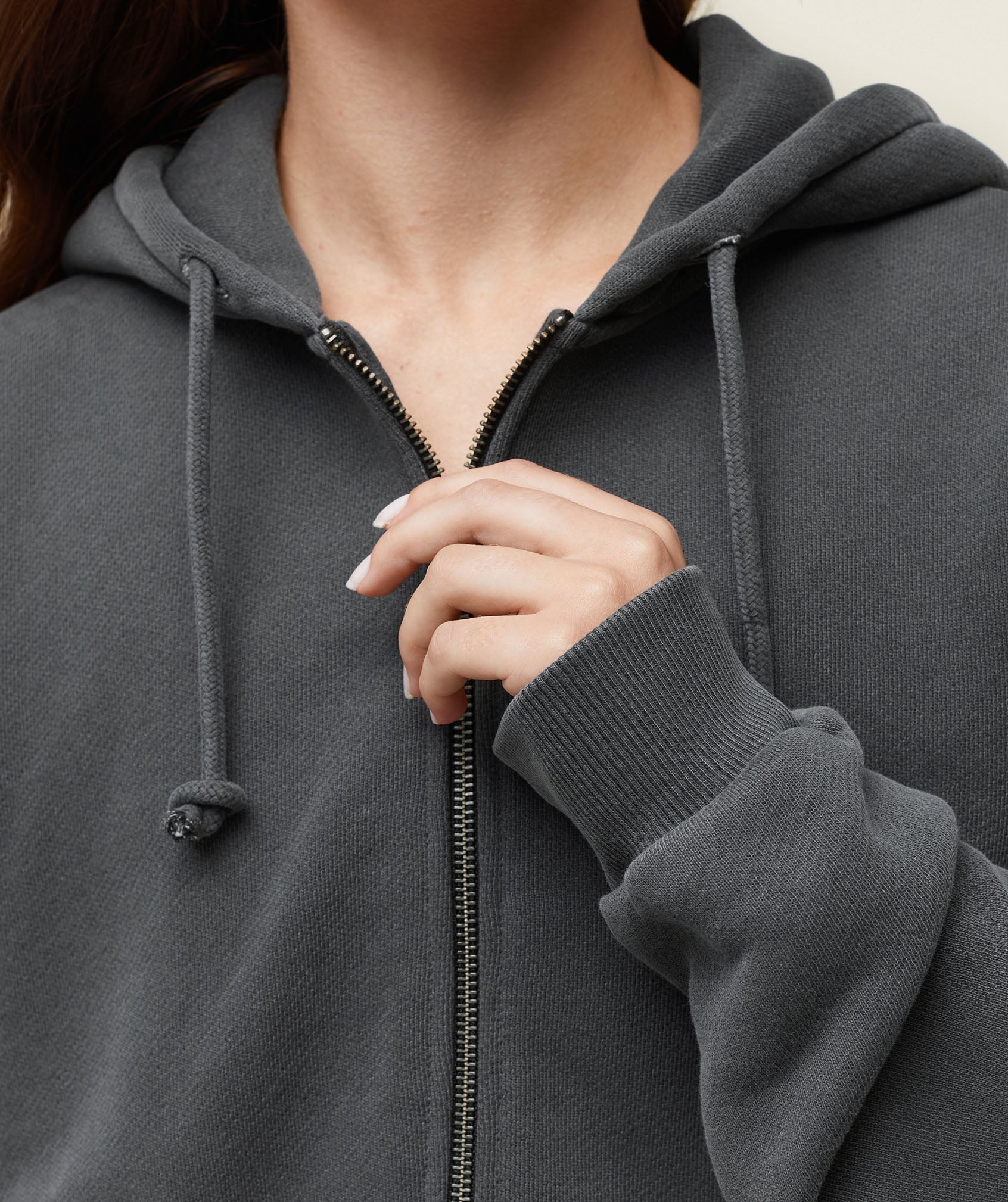 Women's Gymshark Everywear Cropped Zip Hoodie Black