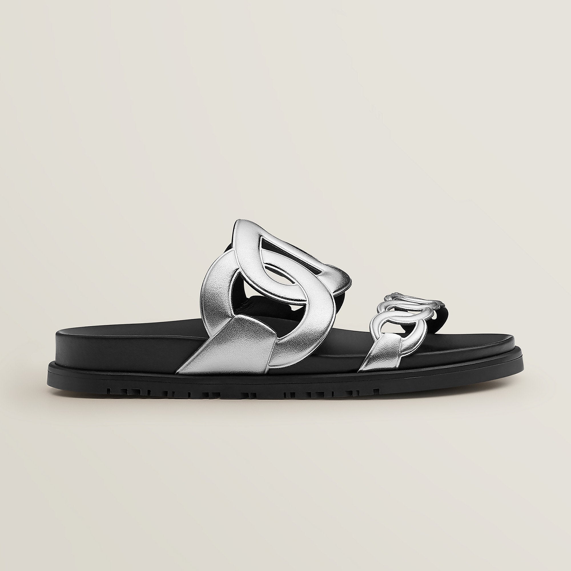 Hermes Extra Sandal Gris Argent