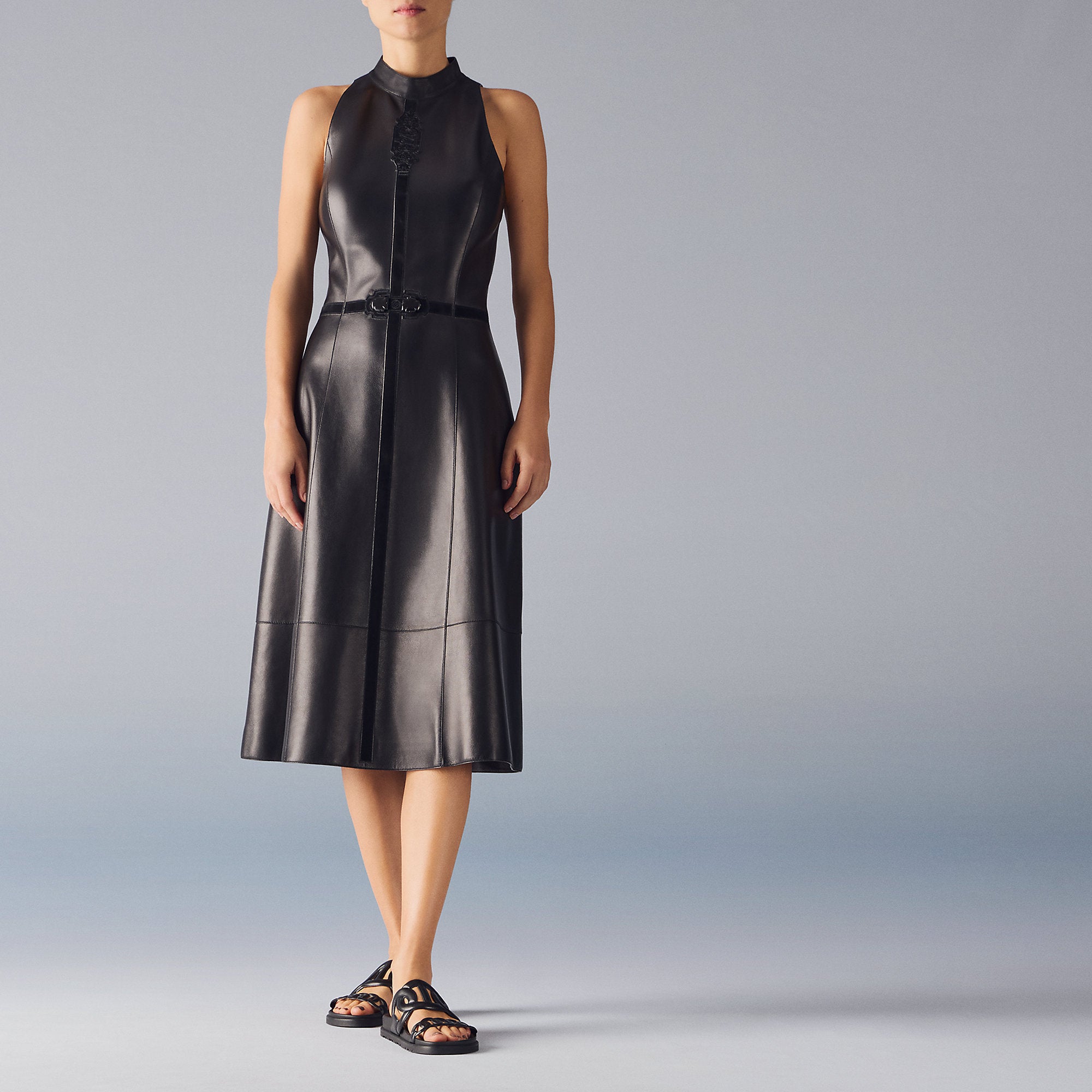 Hermes Extra Sandal Noir