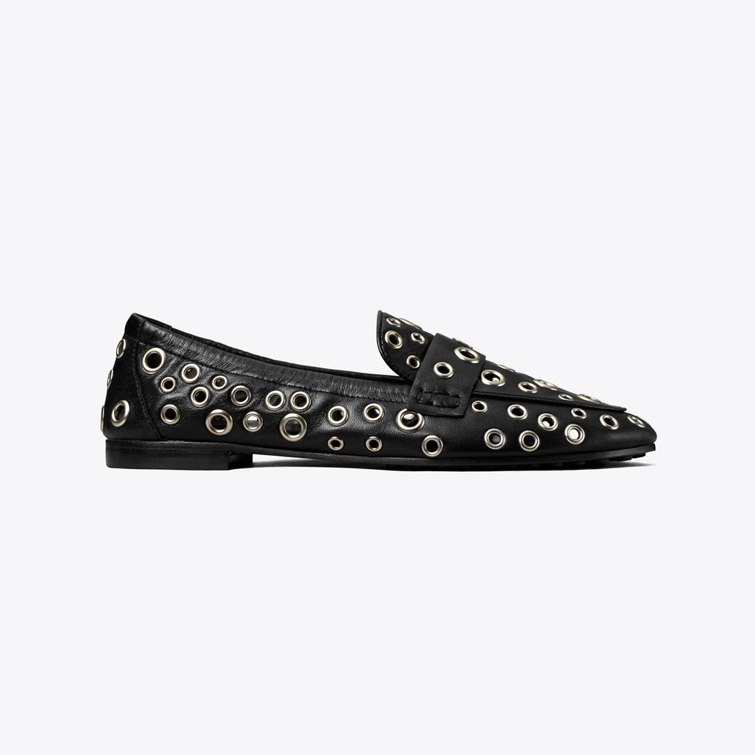 Tory Burch Eyelet Ballet Loafer PERFECT BLACK