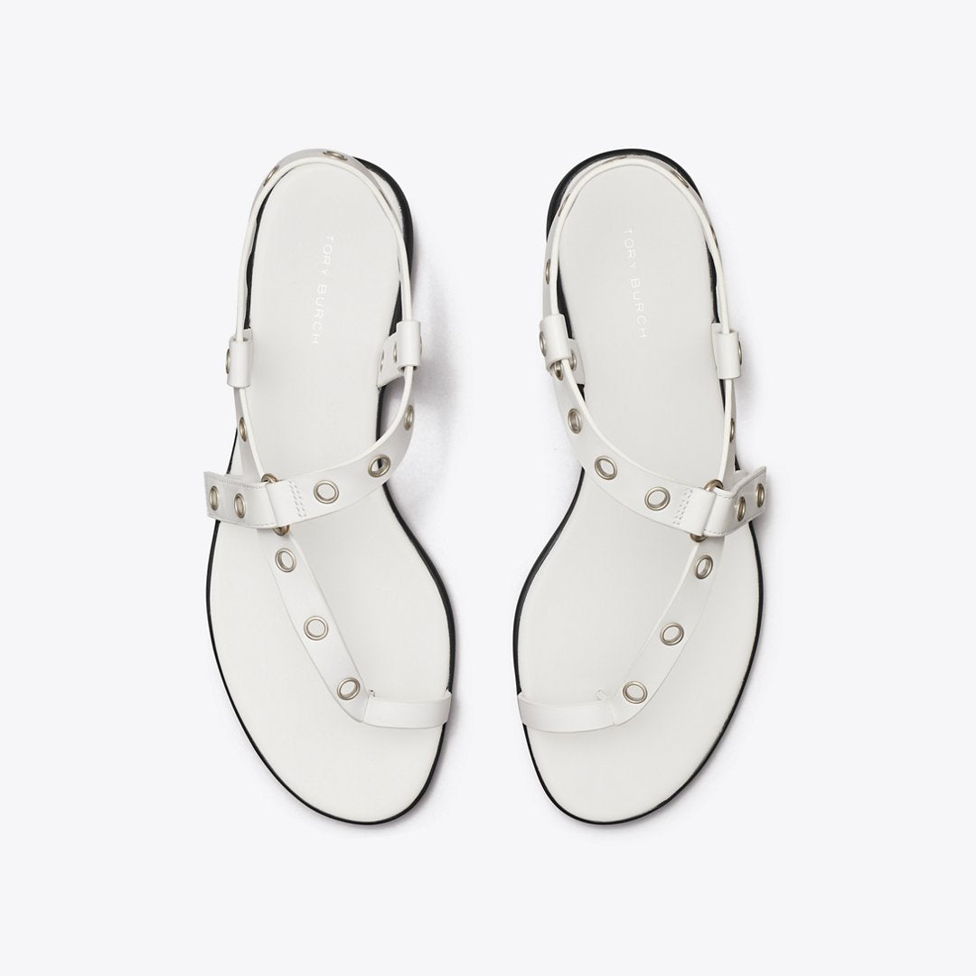 Tory Burch Eyelet Toe Ring Sandal CLOUD / SILVER