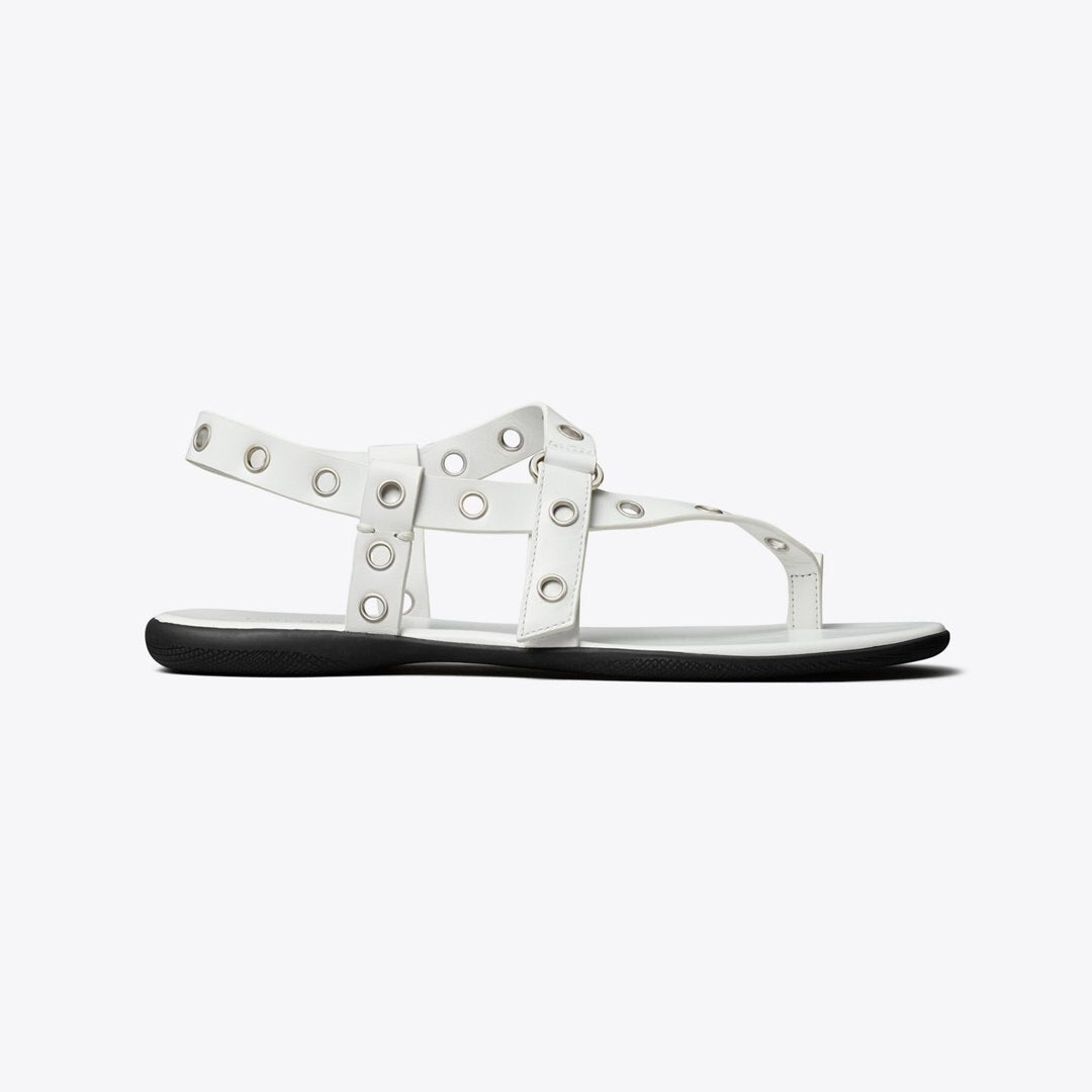 Tory Burch Eyelet Toe Ring Sandal CLOUD / SILVER