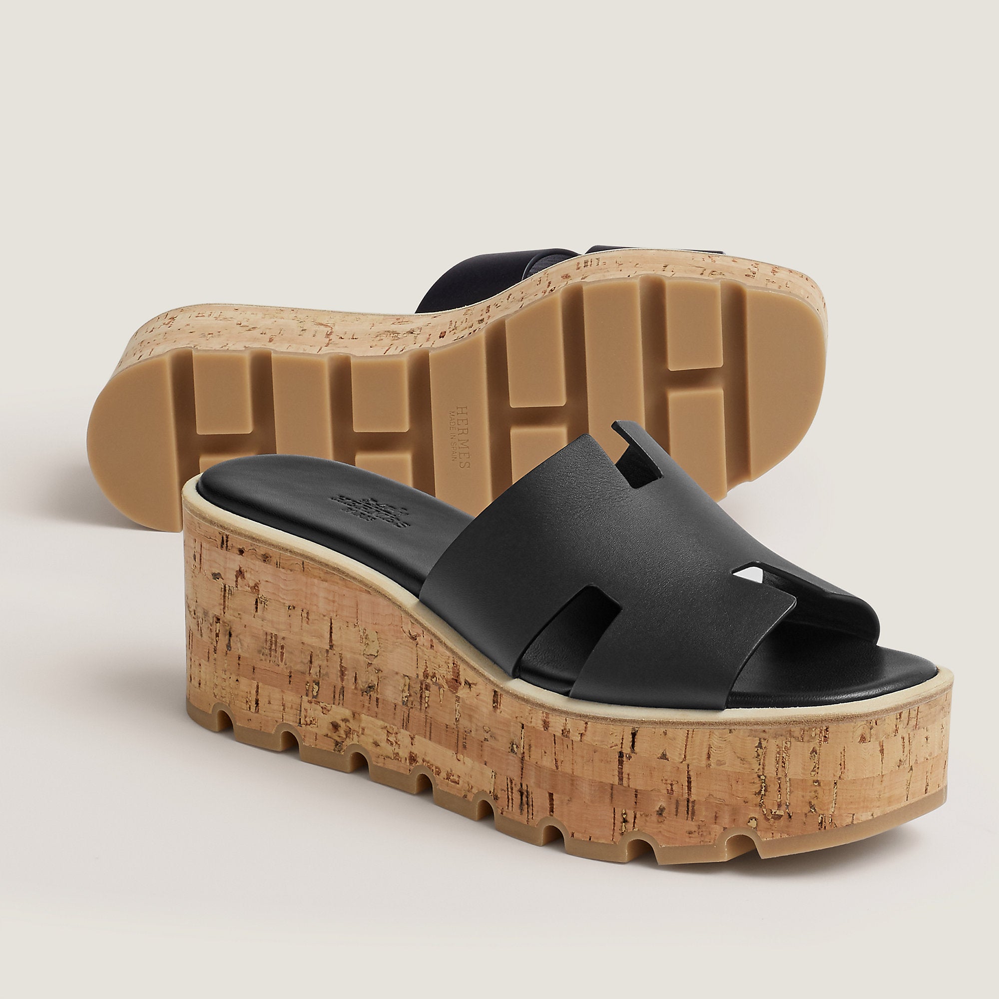 Hermes Eze 30 Sandal Noir