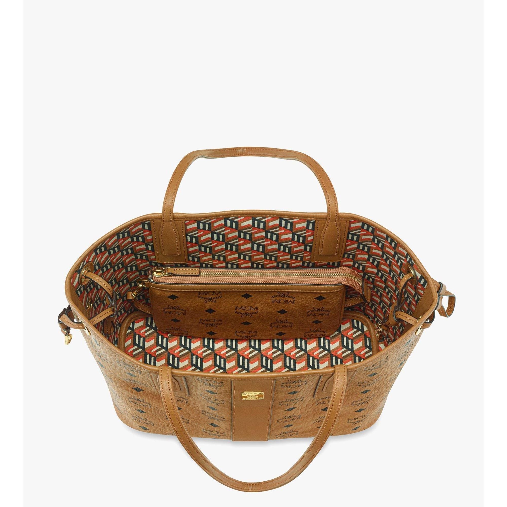 MCM Small Reversible Liz Shopper in Visetos