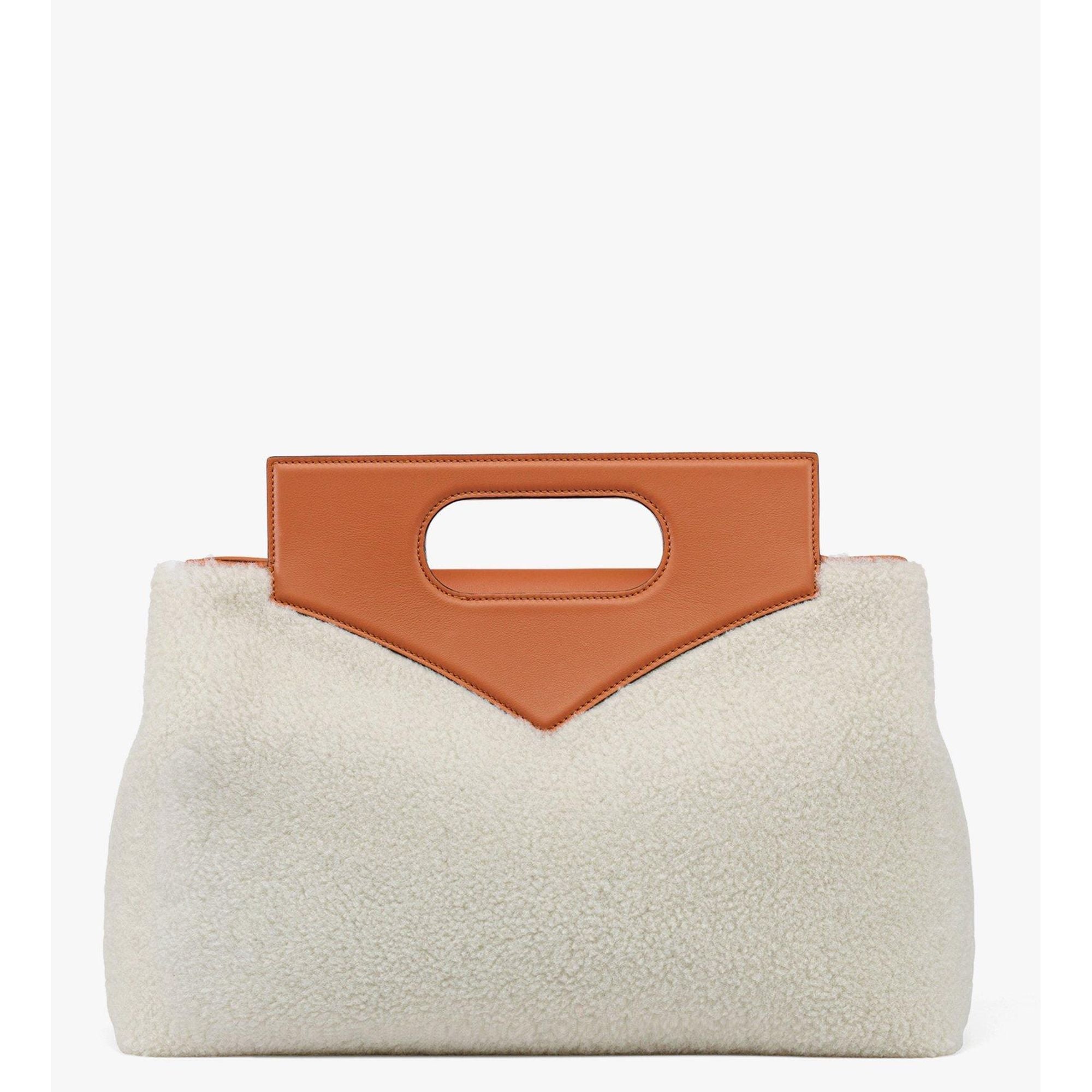 MCM Soft Diamond Tote In Shearling And Leather