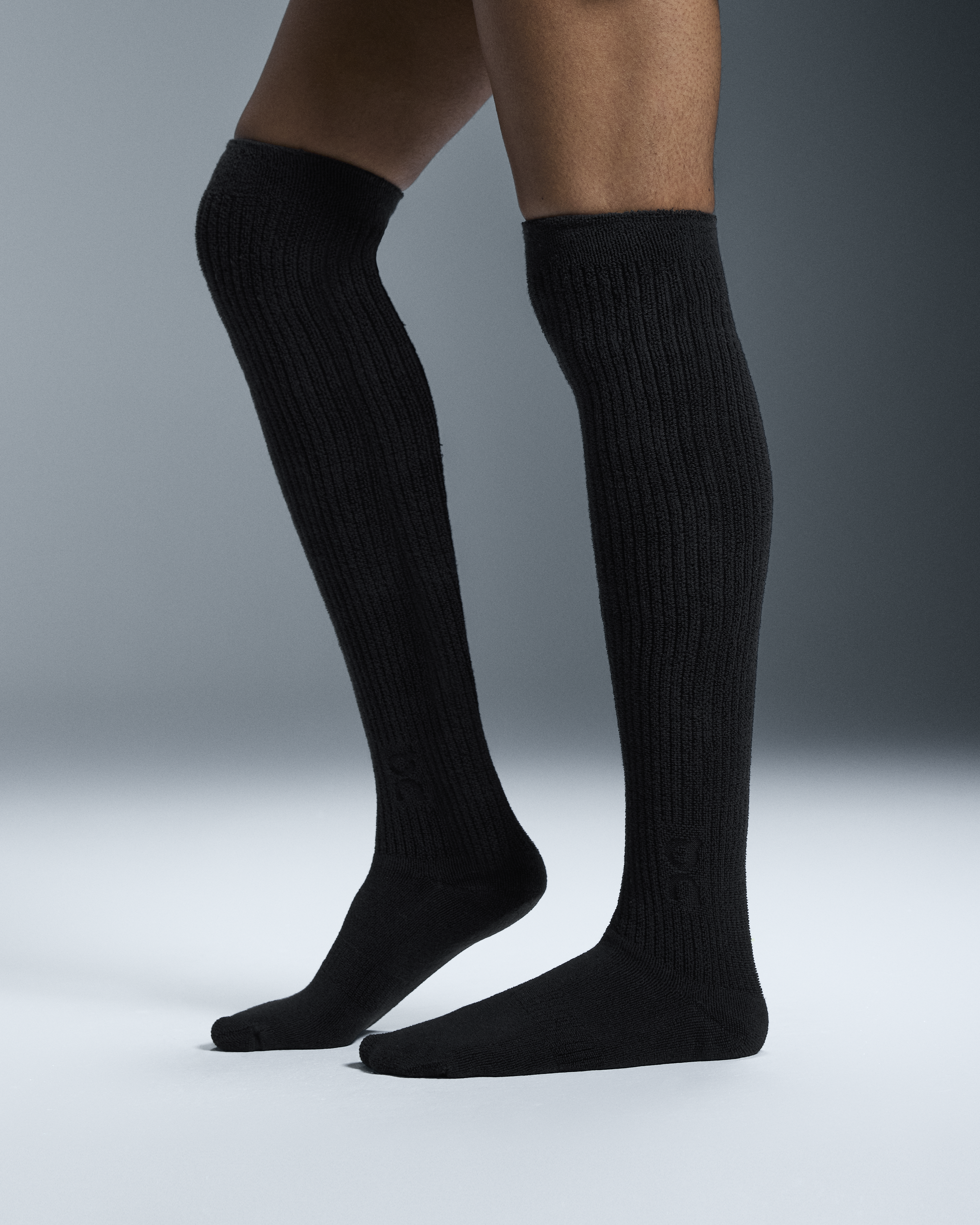 On Terry Sock Knee High Black