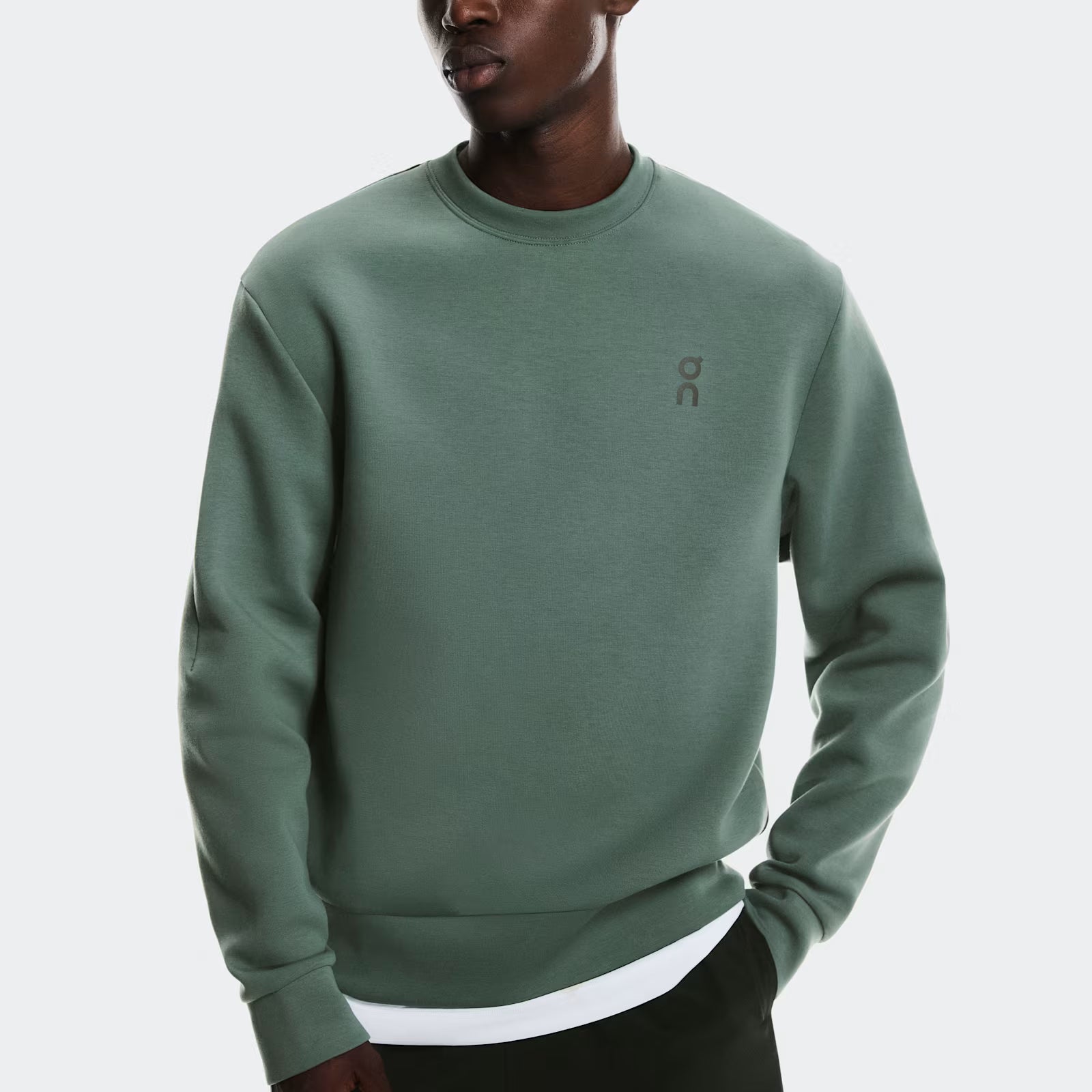 On Focus Tech Crew Olive