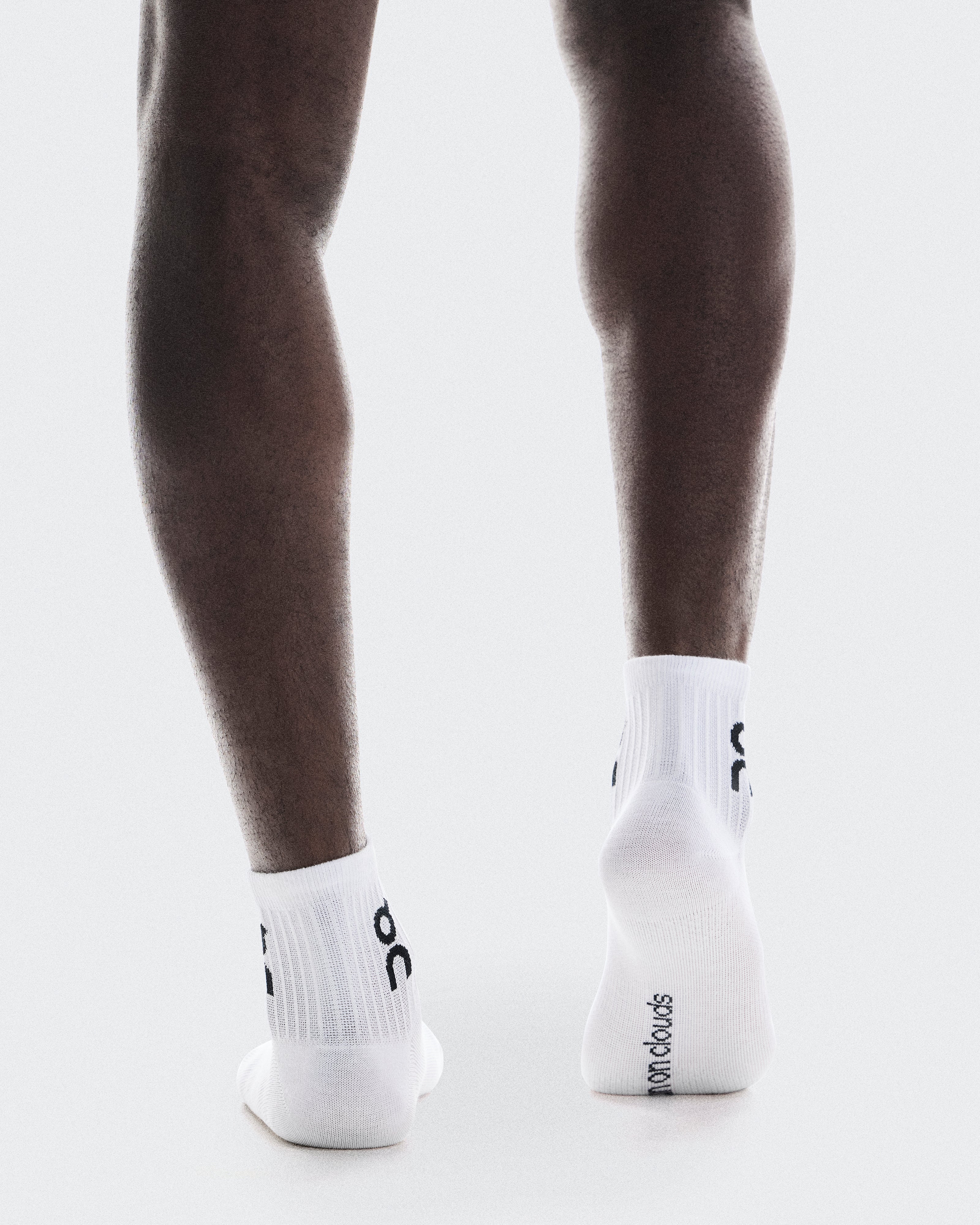 On Logo Sock Mid 3P White