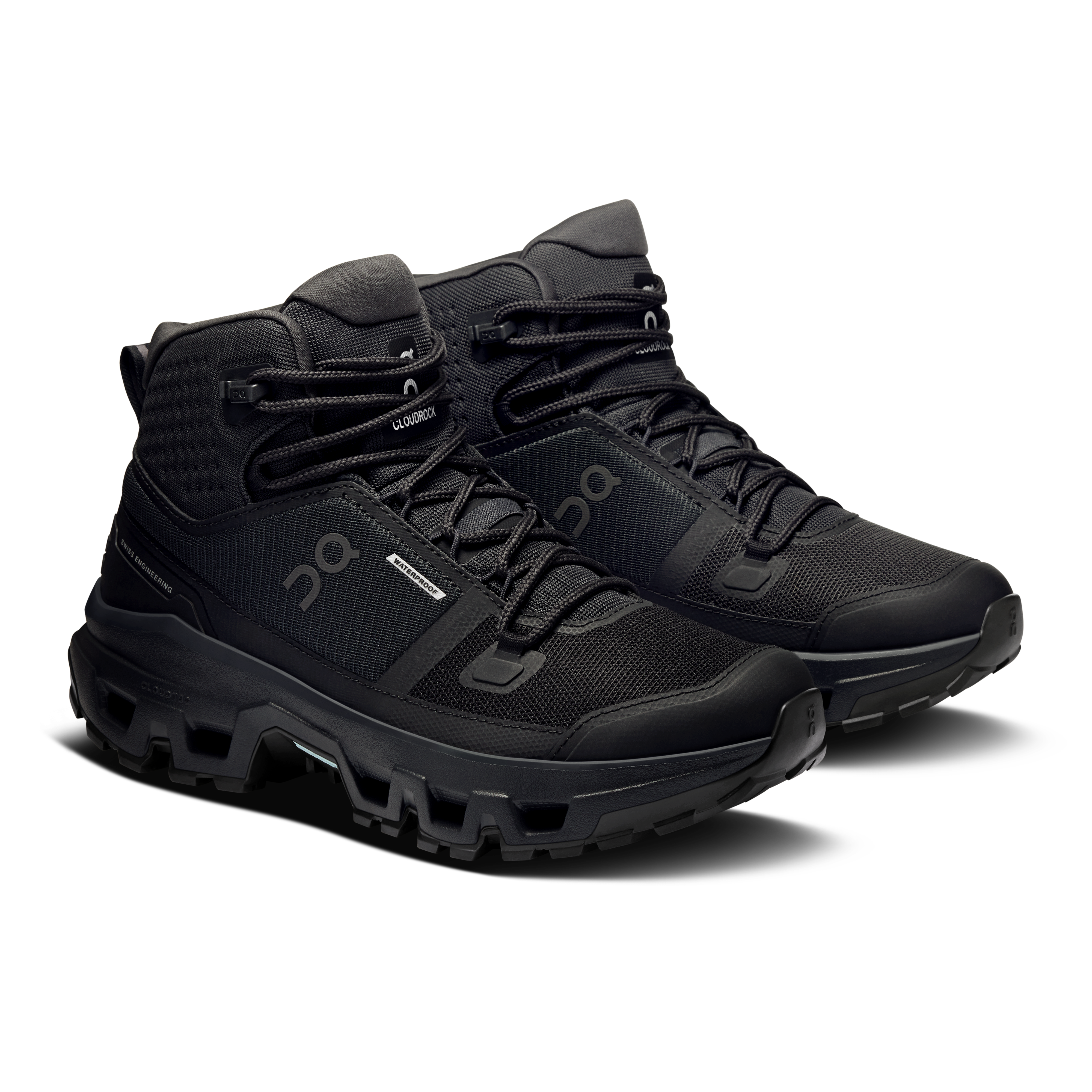 On Cloudrock Mid Waterproof Black Black (Women'S)