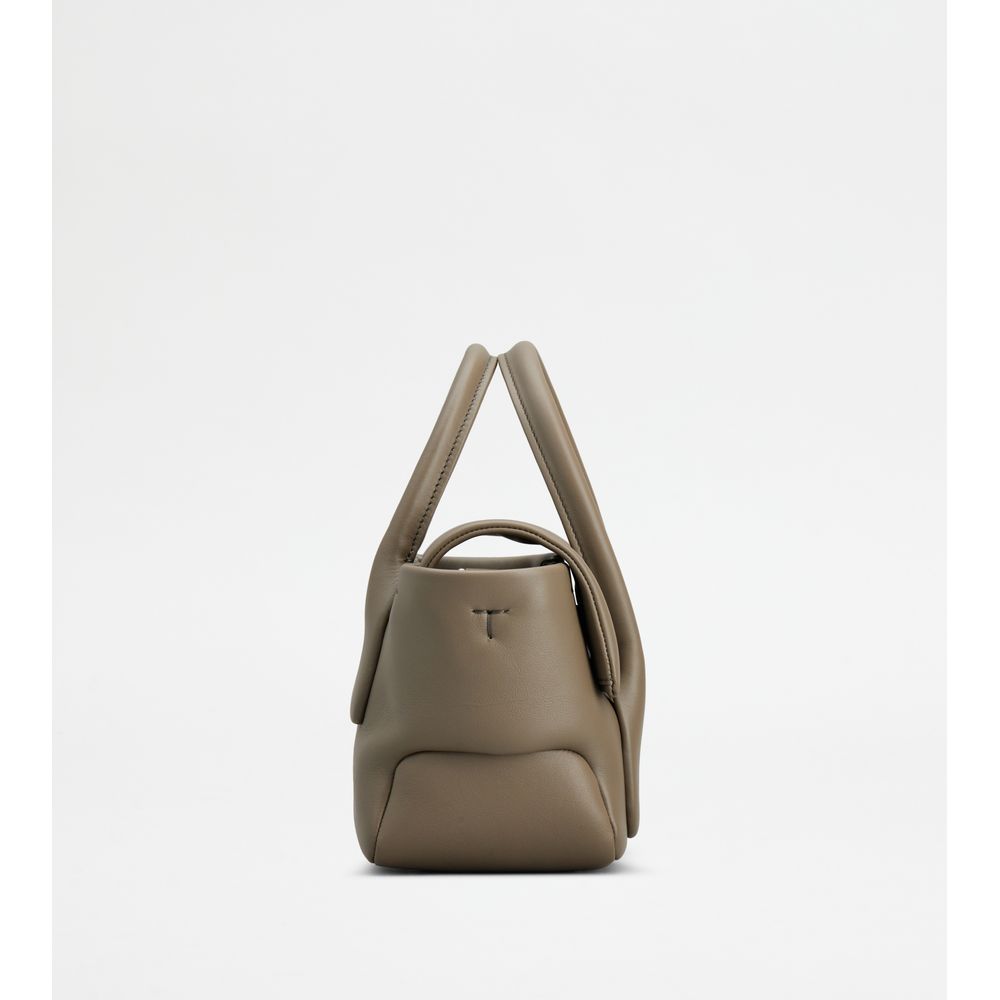 Tods Di Bag Reverse In Leather Mini Grey