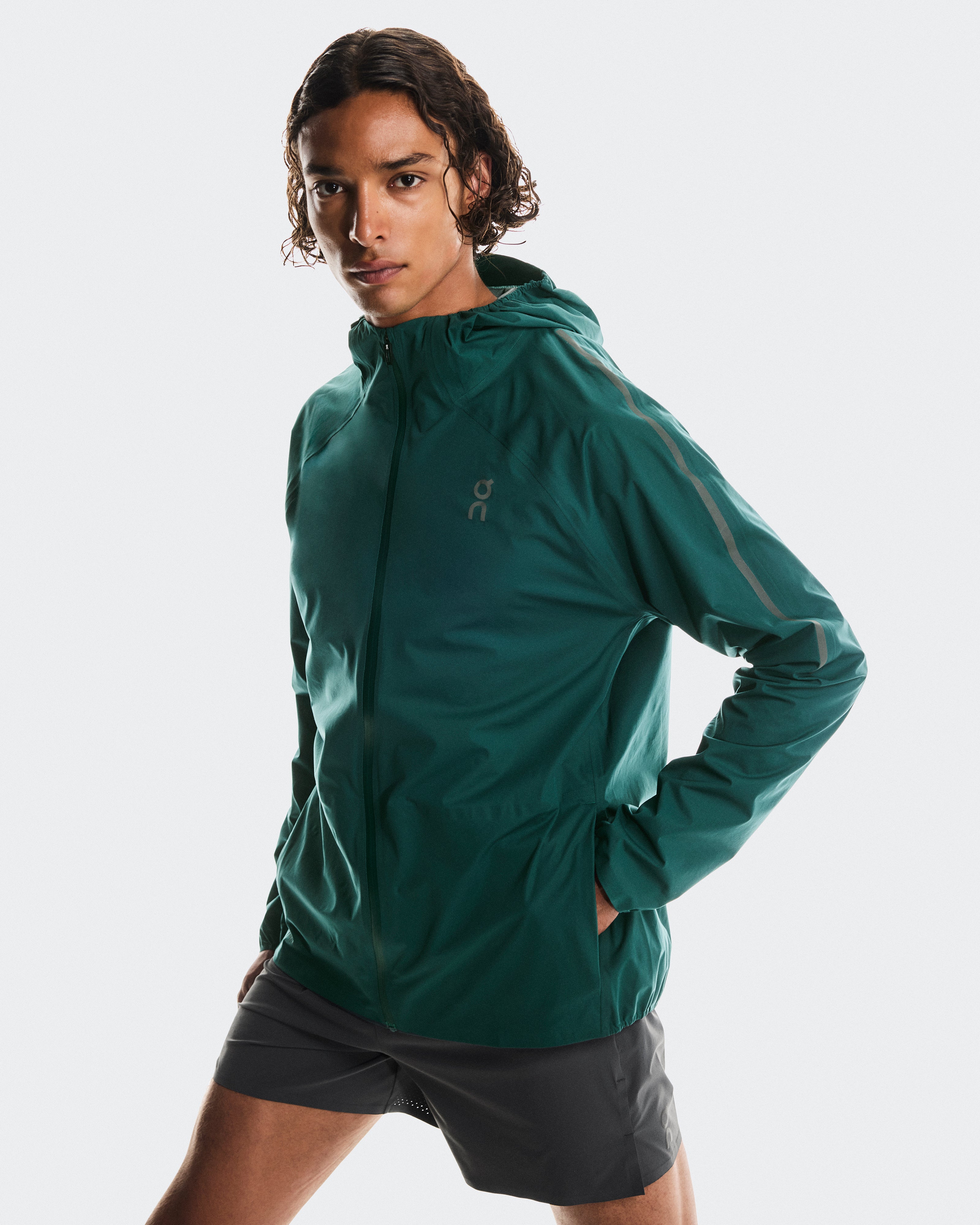 On Performance Jacket Waterproof Spirulina