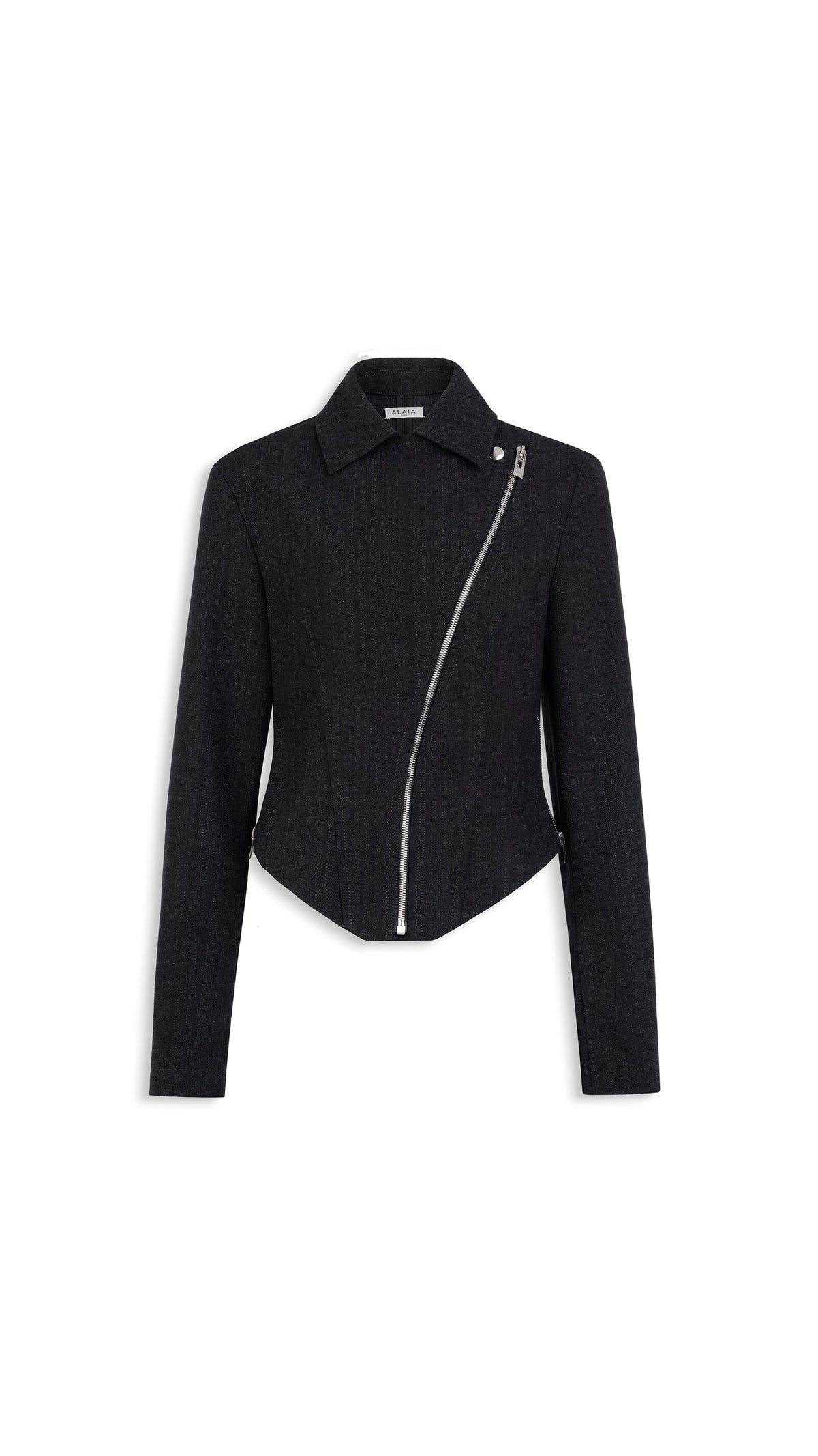 Alaïa Wool Denim Biker Jacket