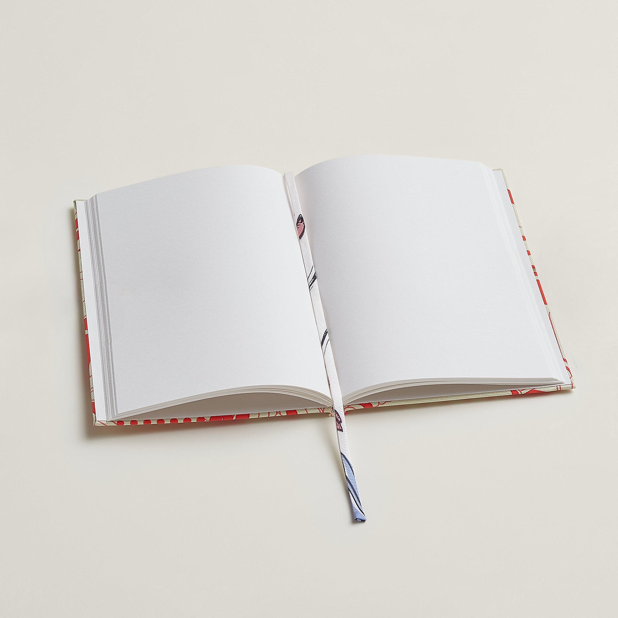 Hermes "Faubourg Rainbow En Detail" Silk Notebook Orange Field