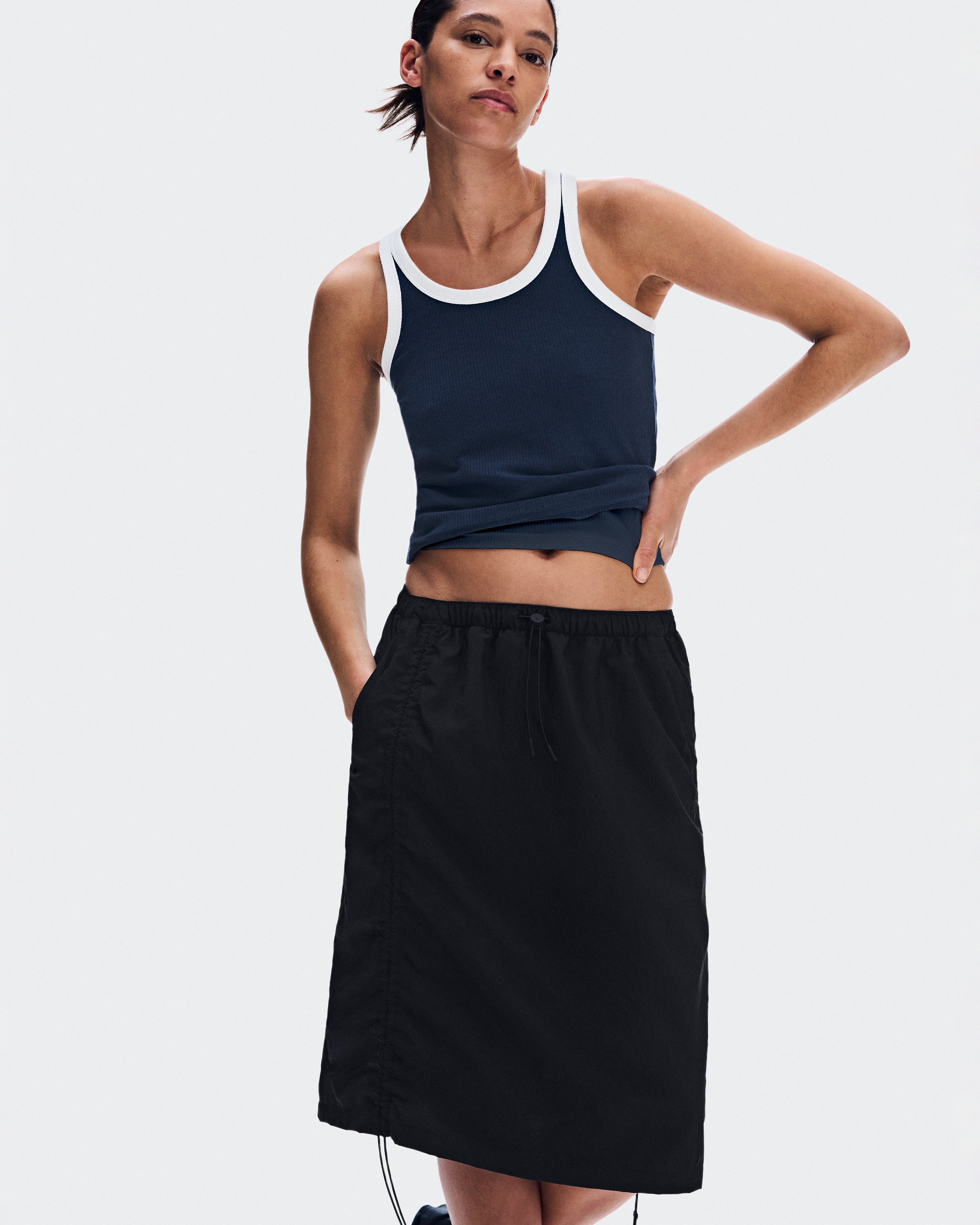 On Drawstring Midi Skirt Black (Women'S)