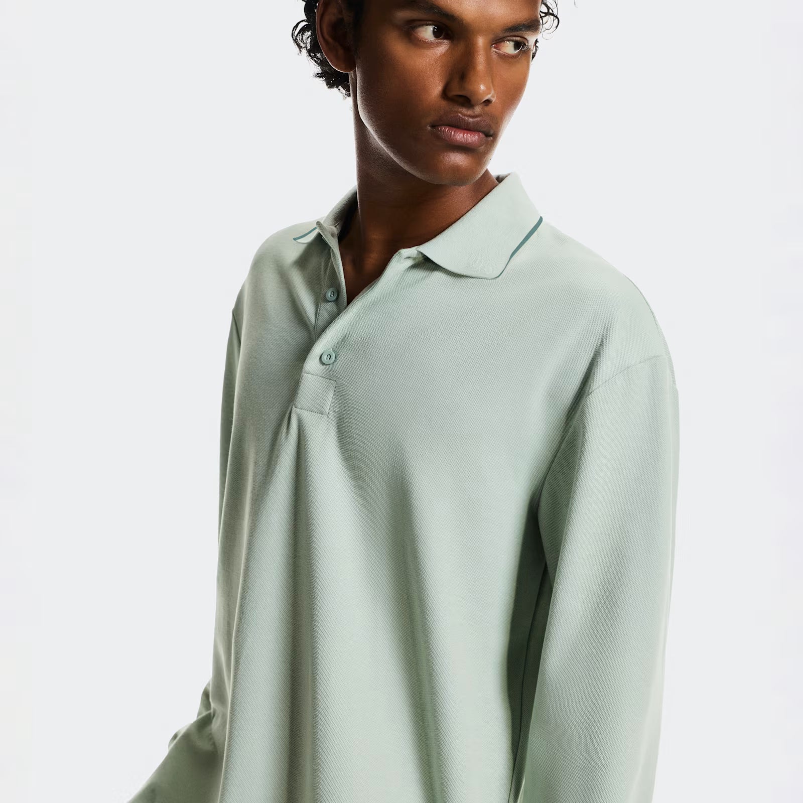 On Courtside Long-T Polo Mineral | Tide
