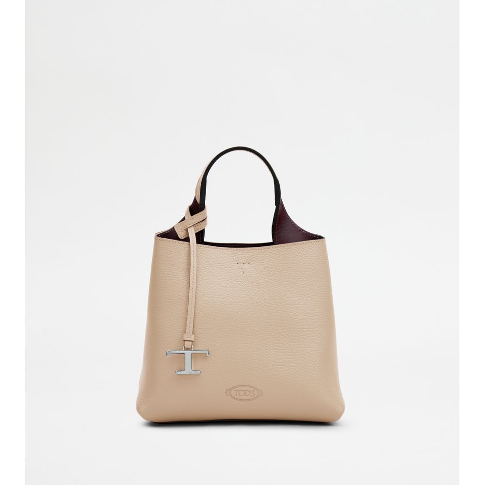 Tods Bag In Leather Mini Off White