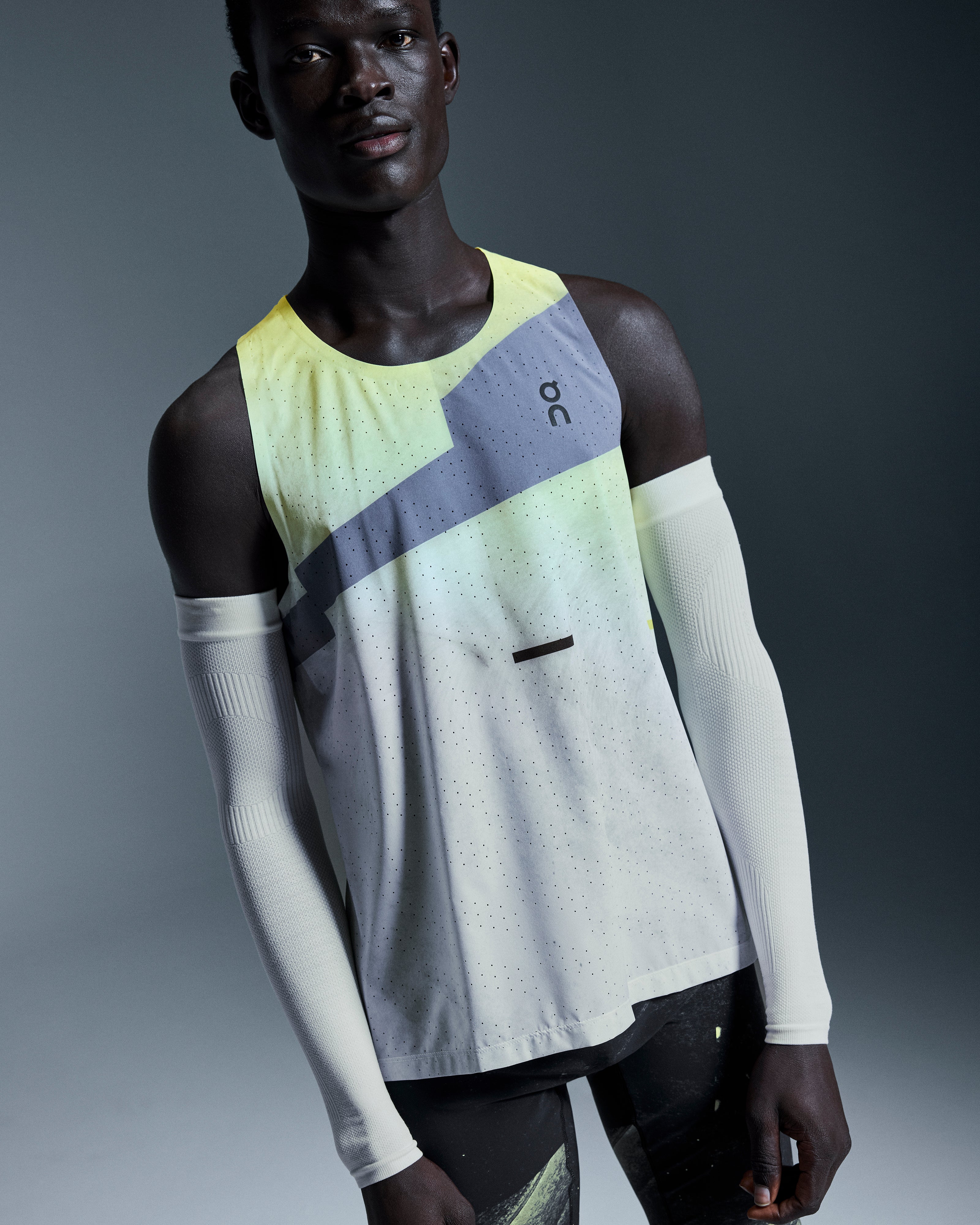 On Race Singlet Limelight | Glacier