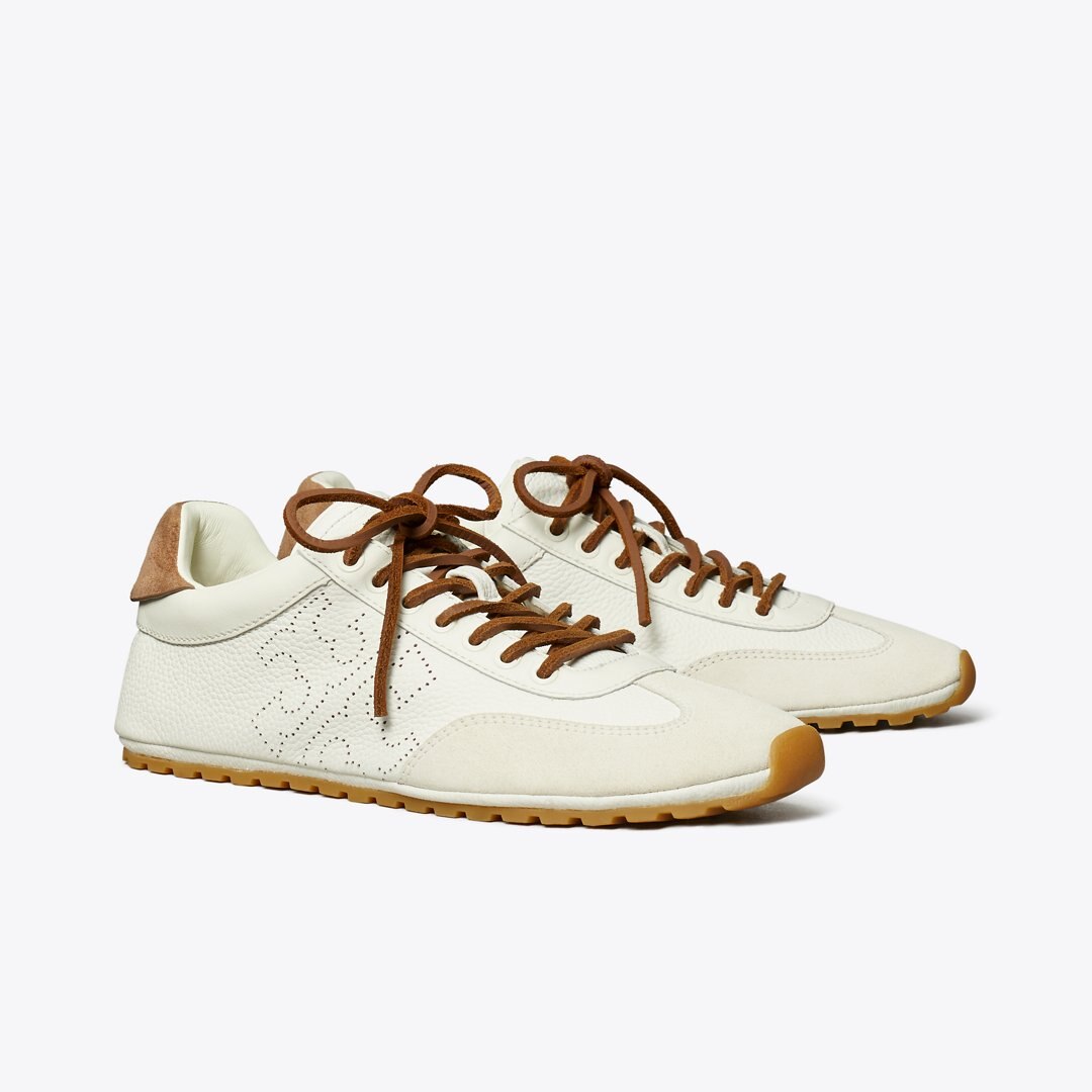 Tory Burch Field Sneaker BLANC / WHITE MOCHA / GINGERBREAD BROWN