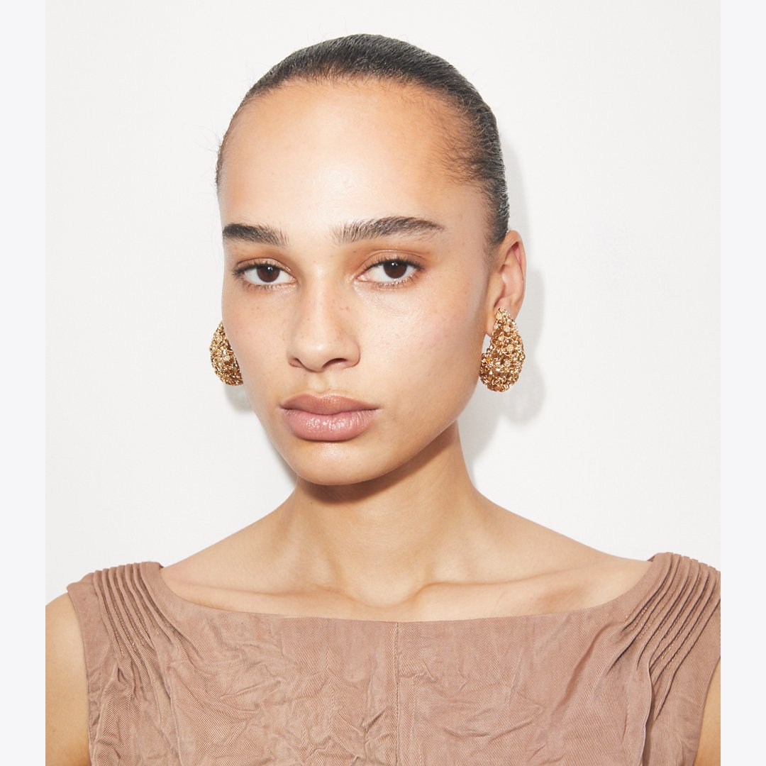 Tory Burch Filigree Pierced Earrings Tory Gold