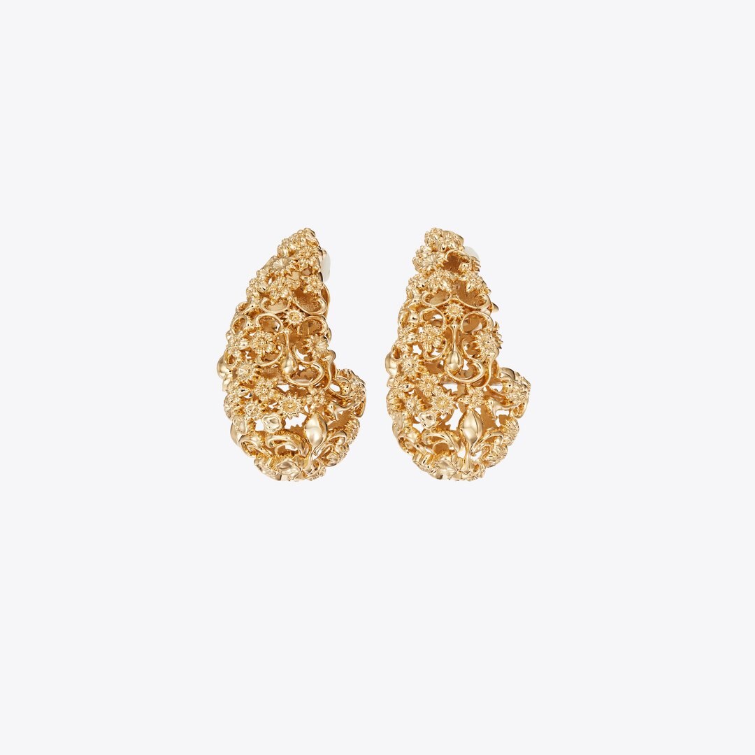 Tory Burch Filigree Pierced Earrings Tory Gold