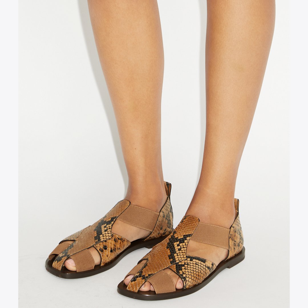 Tory Burch Fisherman Sandal BROWN ROCCIA
