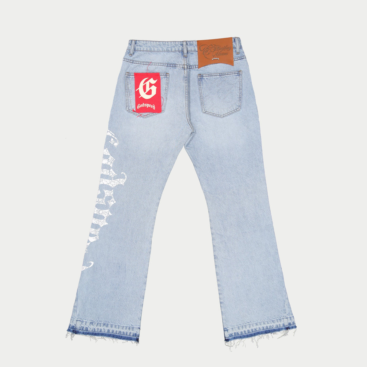 Godspeed Og Logo Flared Denim Printed (Blue)