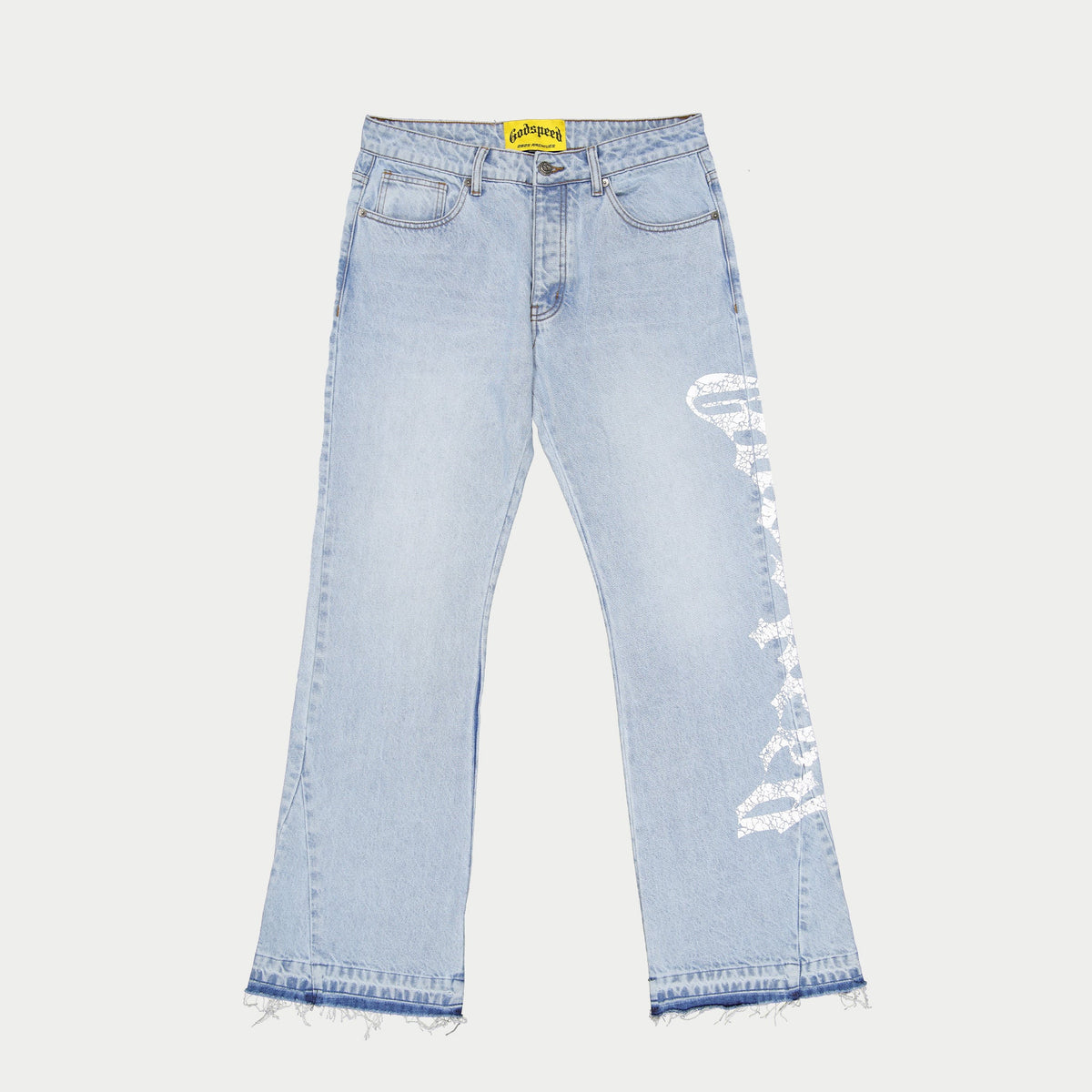 Godspeed Og Logo Flared Denim Printed (Blue)