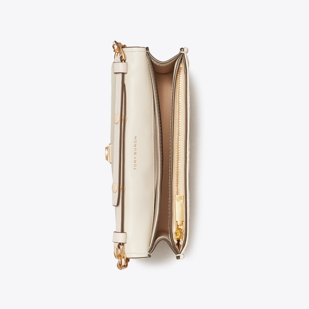Tory Burch Fleming Crossbody Light Cream