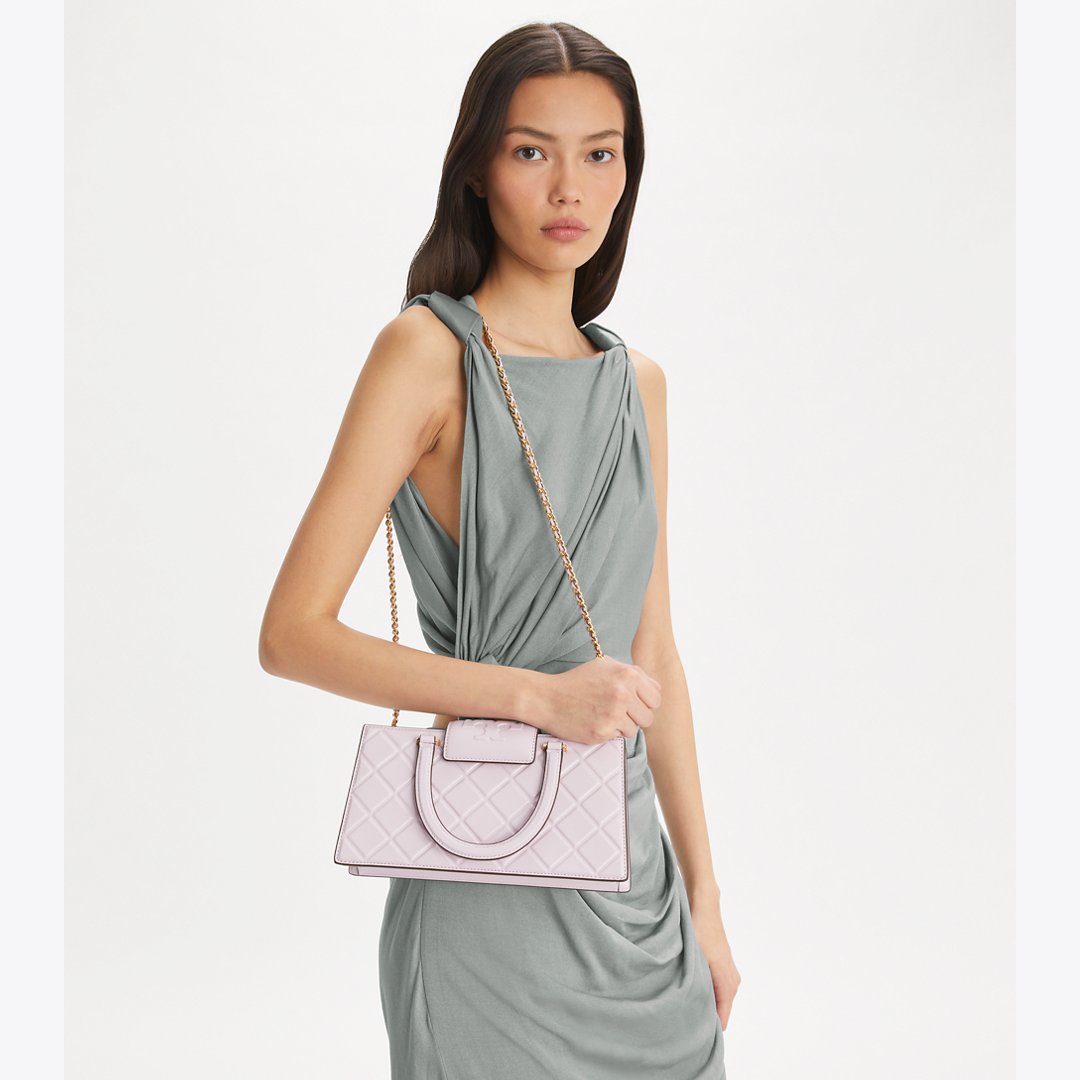 Tory Burch Fleming East-West Tote Pale Purple
