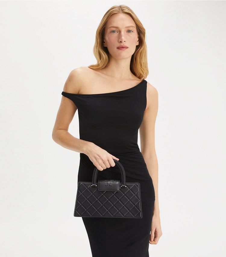 Fleming East-West Tote Black Black