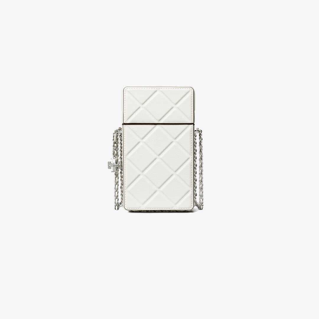 Tory Burch Fleming Phone Crossbody Blanc