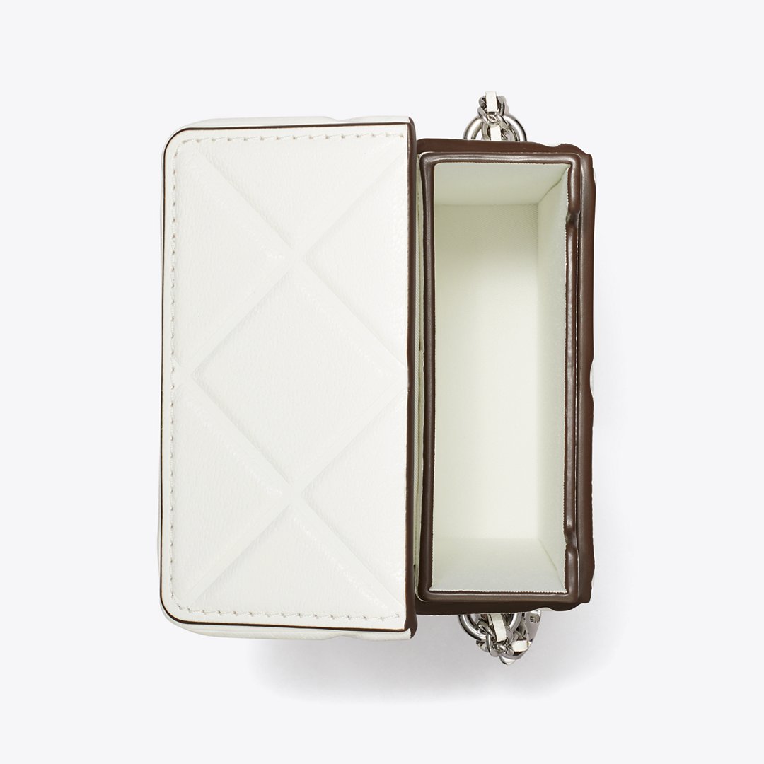 Tory Burch Fleming Phone Crossbody Blanc