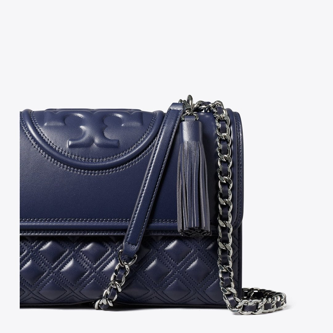 Tory Burch Fleming Shoulder Bag Royal Navy