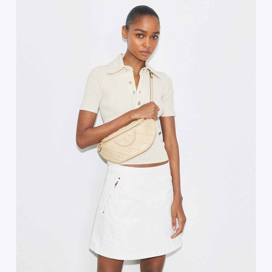 Tory Burch Fleming Soft Belt Bag Vanilla Soft Serve