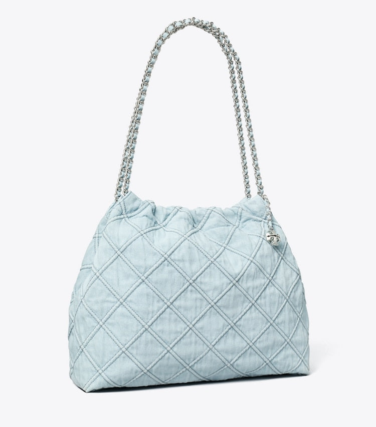 Fleming Soft Denim Hobo Bag Seltzer Seltzer