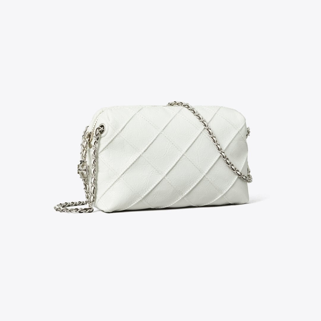 Tory Burch Fleming Soft Distressed Crossbody Bag Blanc