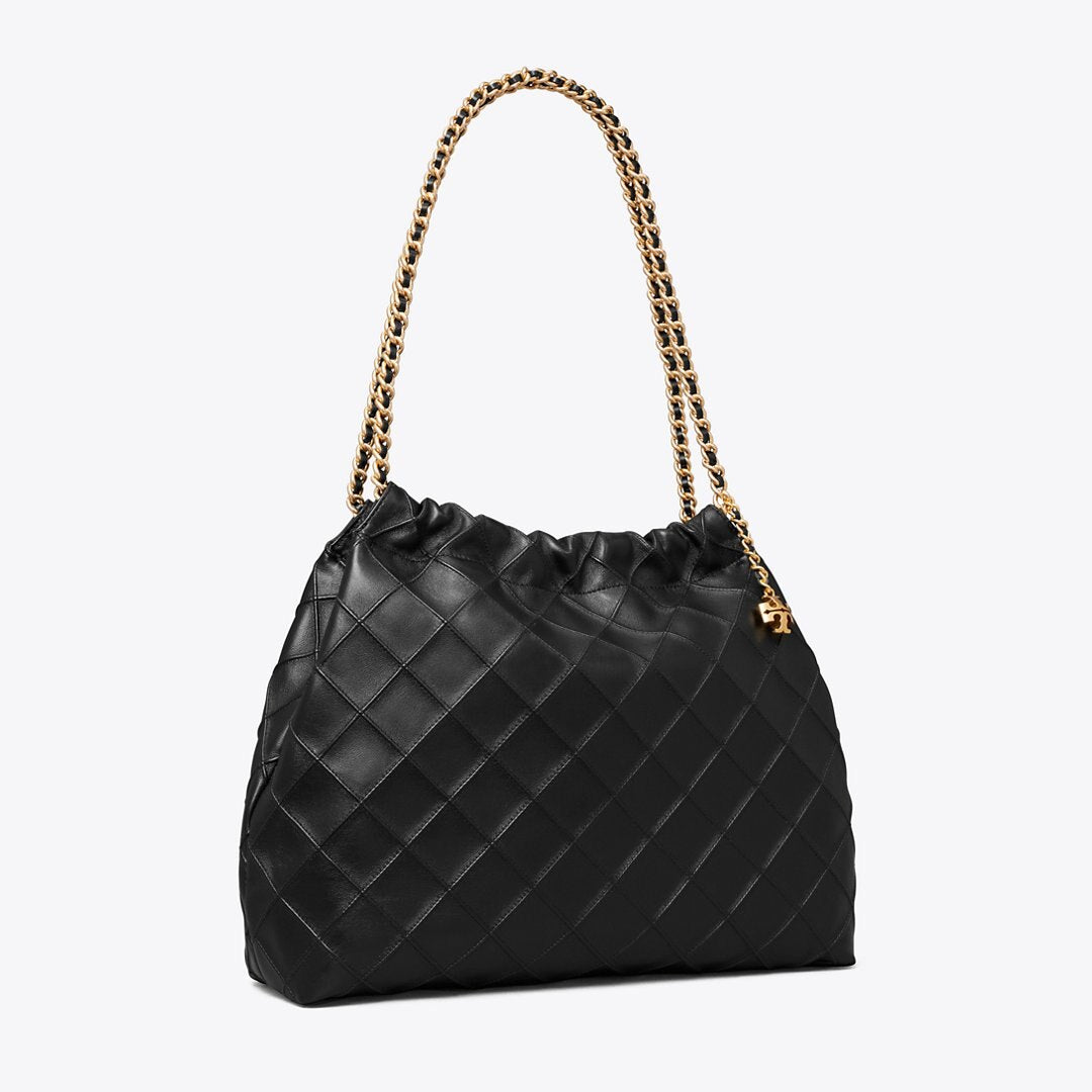 Tory Burch Fleming Soft Hobo Bag Black