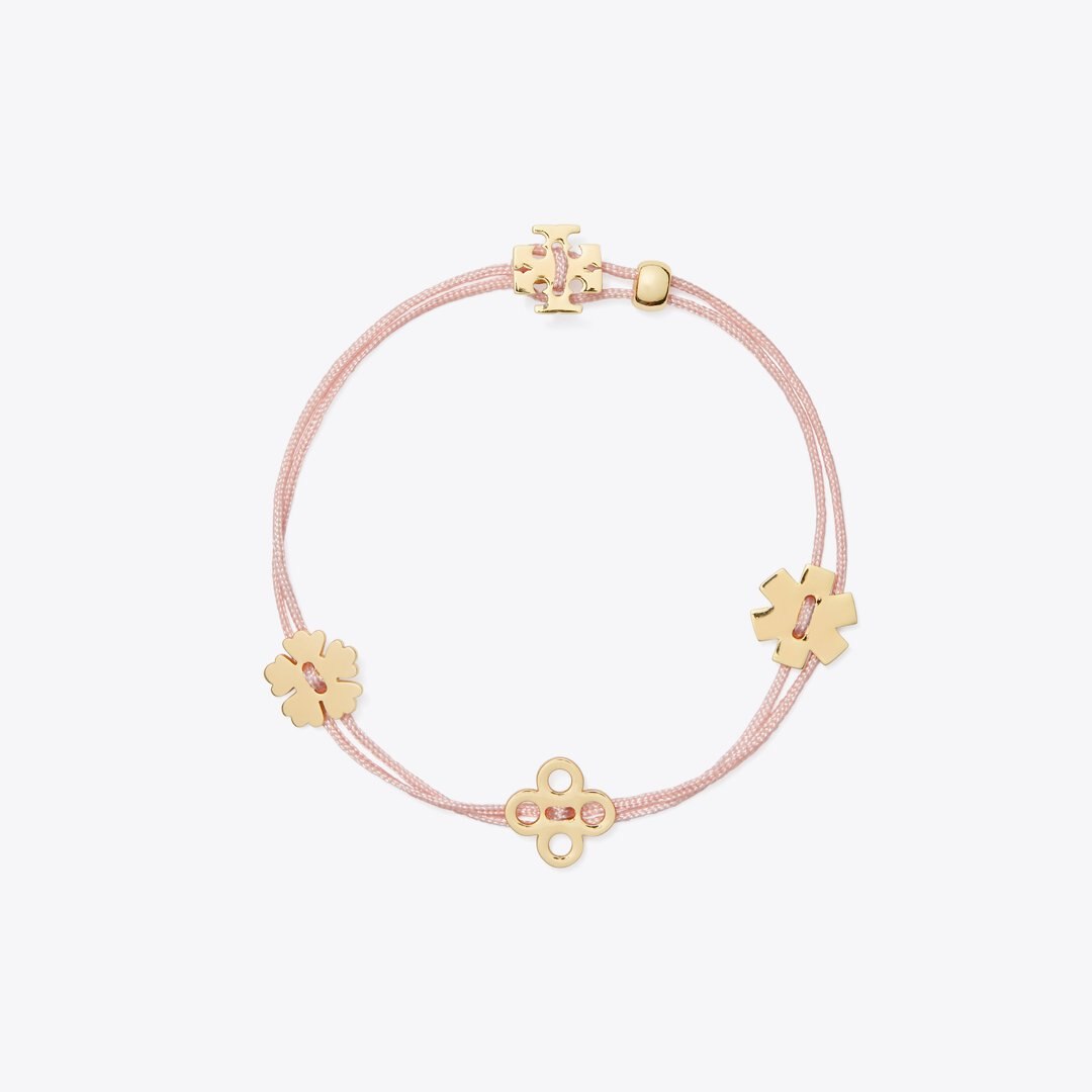 Tory Burch Forget Me Not Cord Bracelet Pink