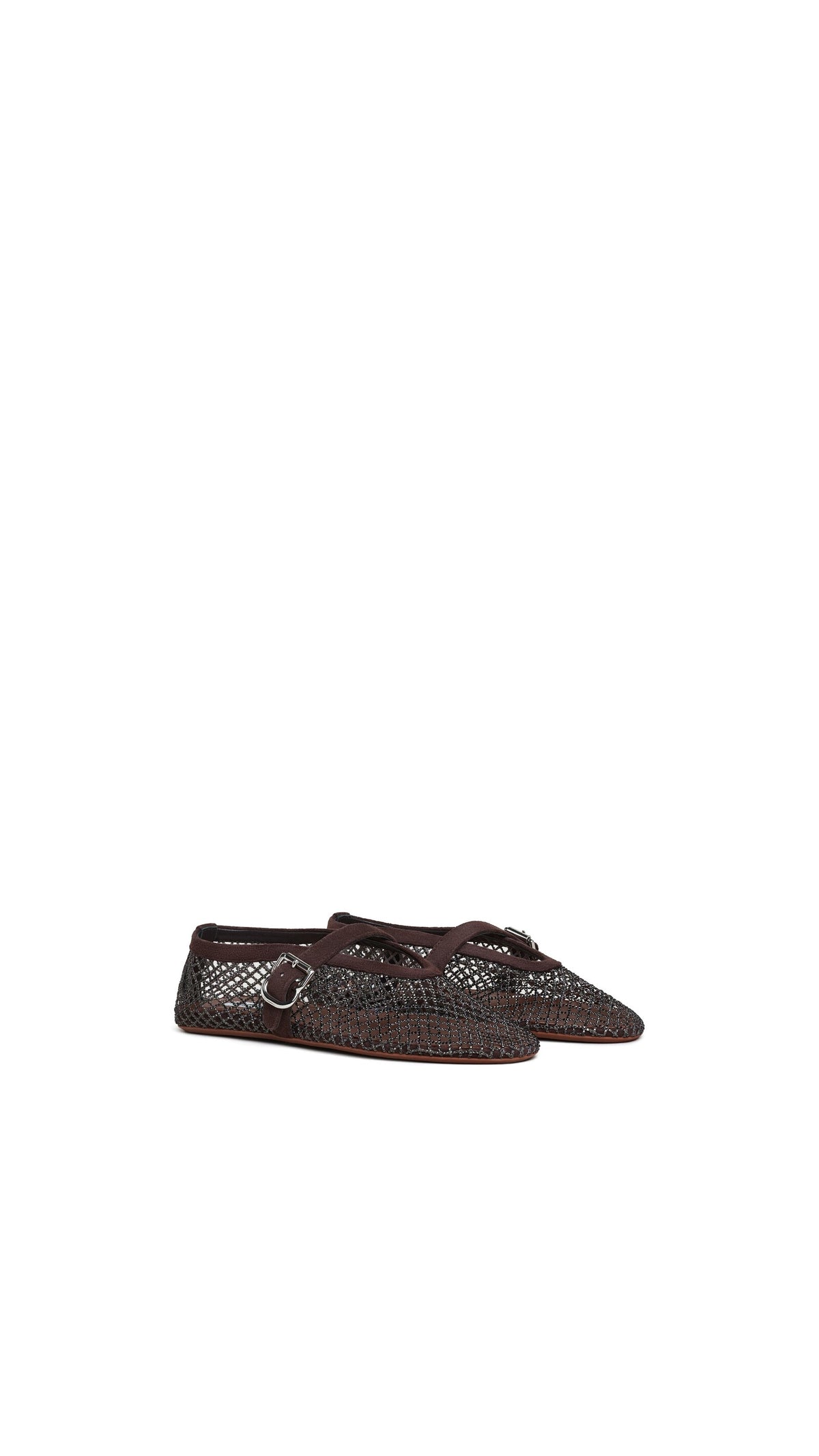 Alaïa Ballet Flats In Strass Fishnet