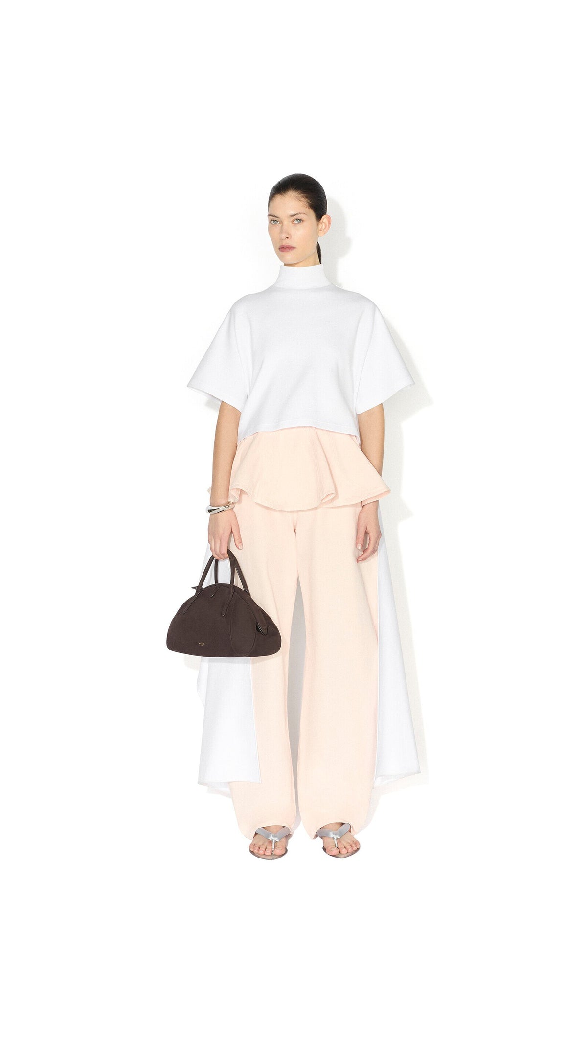 Alaïa Asymmetric Cotton Jersey T-Shirt