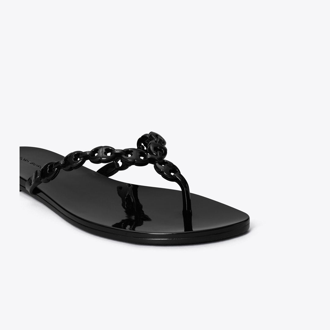 Tory Burch Gemini Link Jelly Flip-Flop BLACK