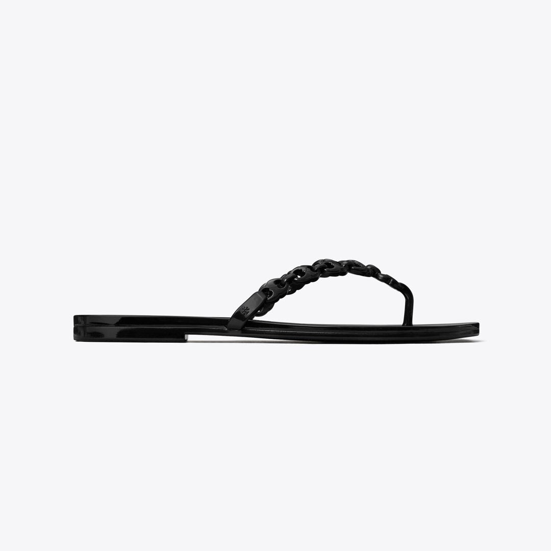 Tory Burch Gemini Link Jelly Flip-Flop BLACK