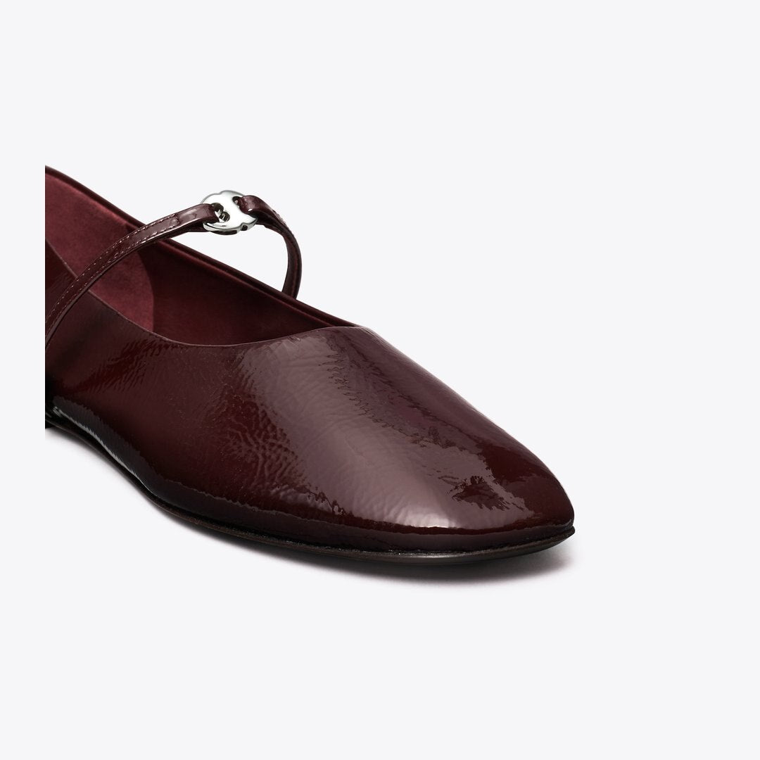 Tory Burch Gemini Link Mary Jane PLUM / SILVER