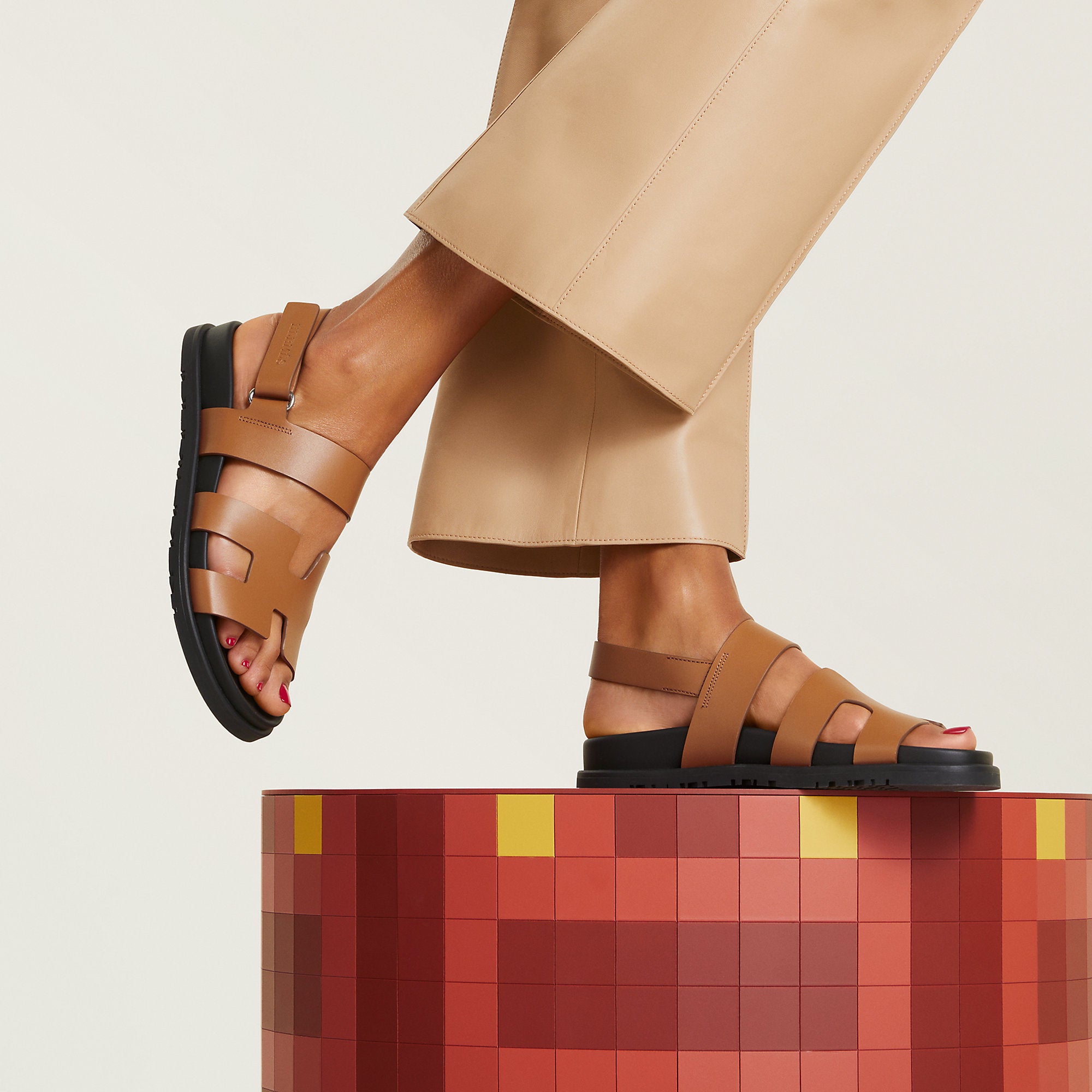 Hermes Genius Sandal Naturel