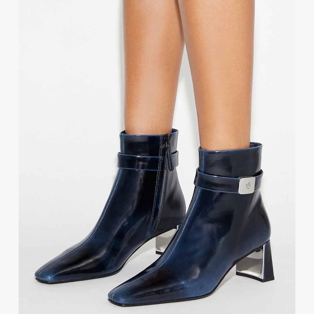 Tory Burch Georgia Heeled Ankle Boot AGED NAVY