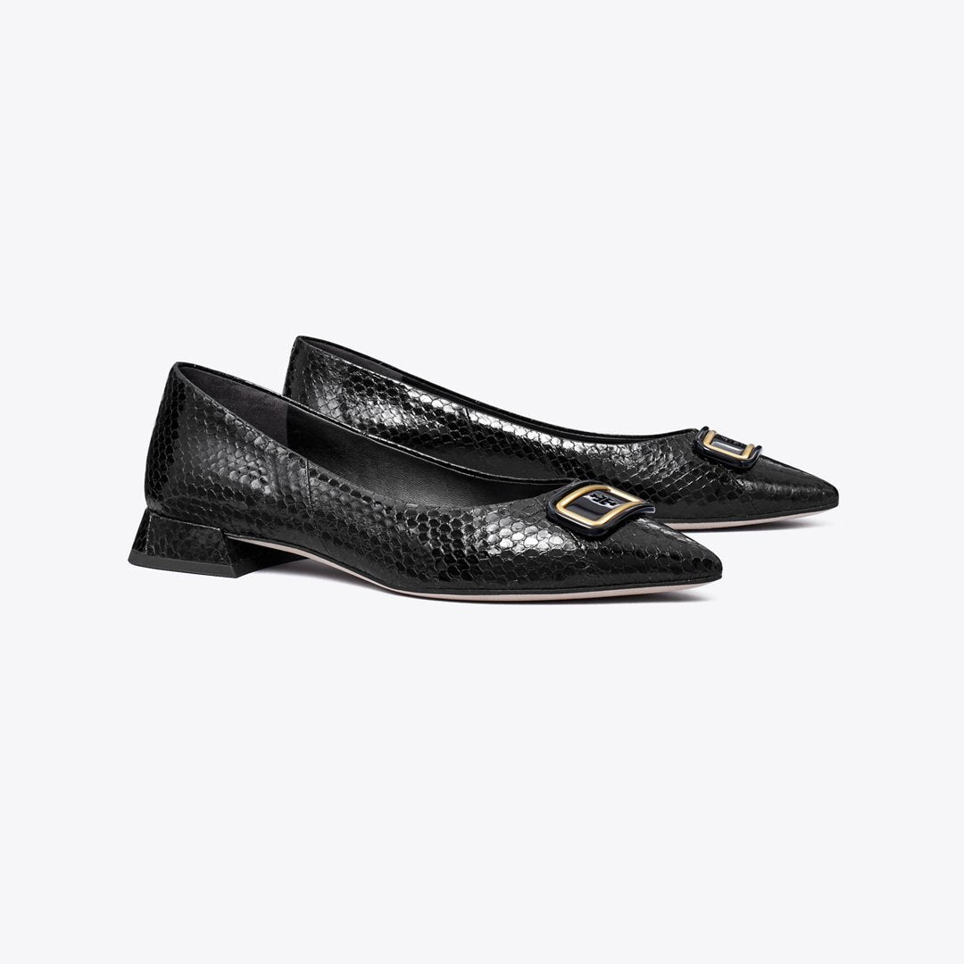 Tory Burch Georgia Pointed Toe Flat PERFECT BLACK