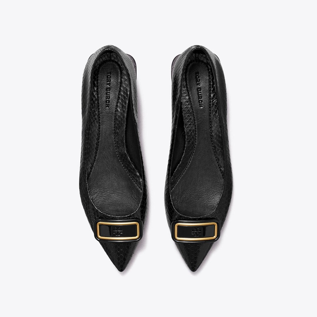 Tory Burch Georgia Pointed Toe Flat PERFECT BLACK